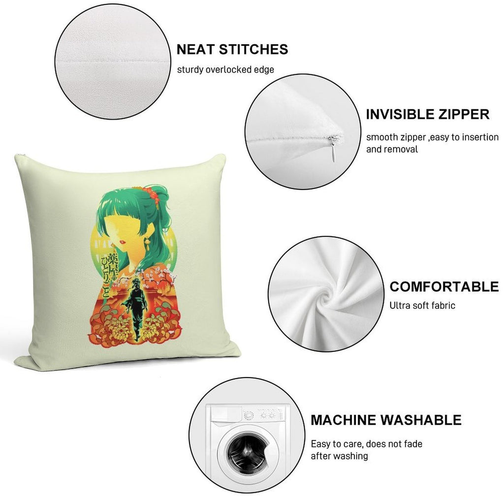 Apothecary Diaries White V2 Soft Short Plush Fabric Throw Pillow