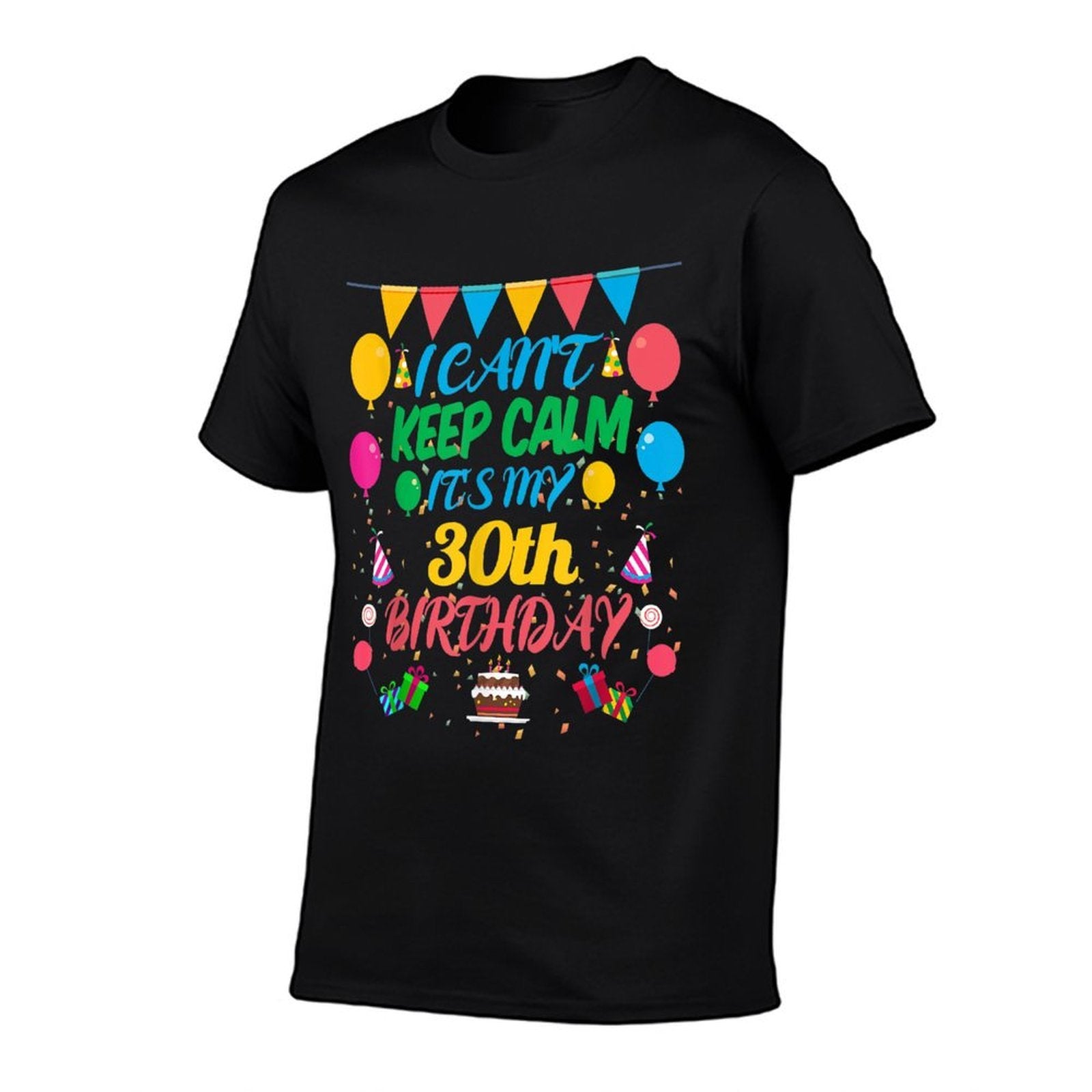 30 Year Old Gift I Can't Keep Calm It's My 30th Birthday  Oversized Silhouette T-Shirt