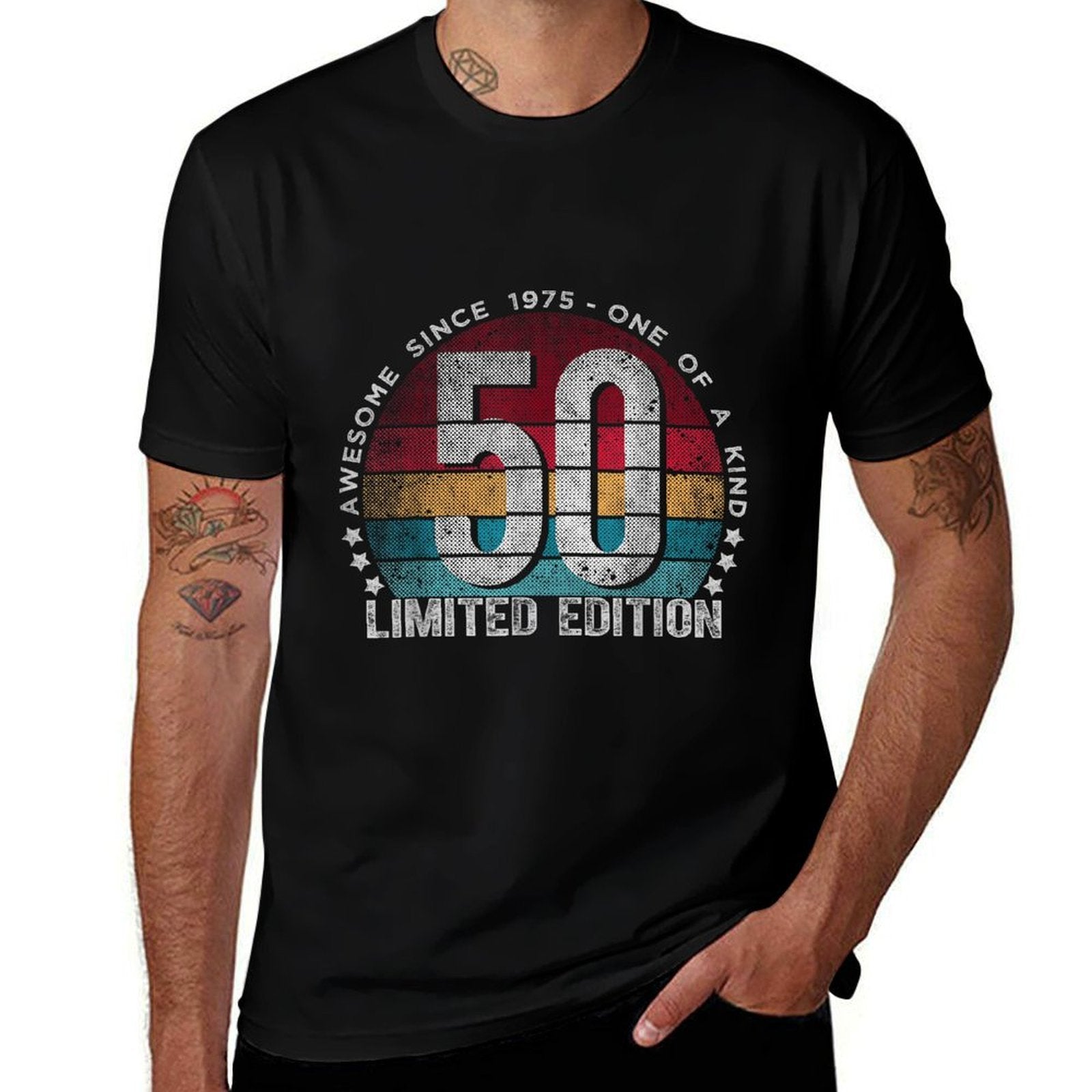 50 Year Old Gifts Vintage 1975 Limited Edition 50th Birthday  Slim-fit Cut T-Shirt