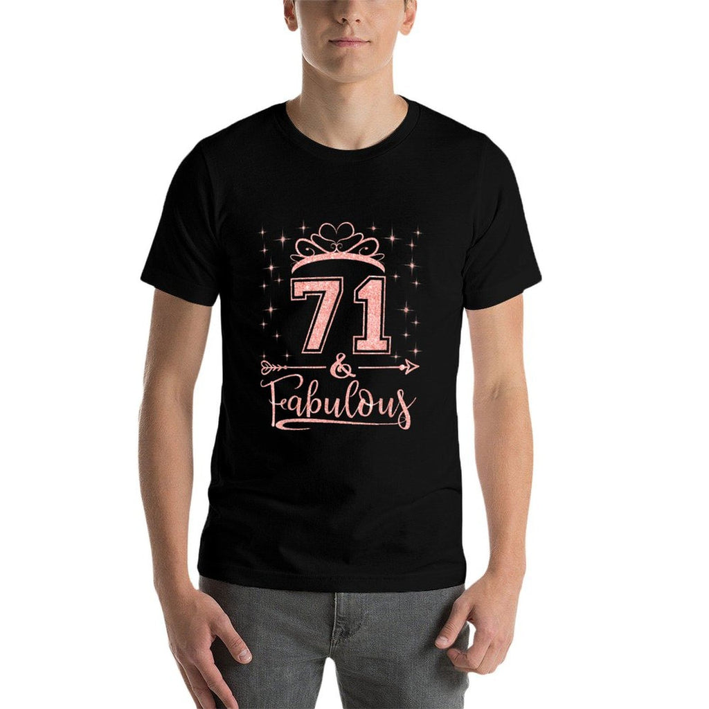71 Fabulous 71 Years Old Happy 71st Birthday Girl Women  Stretchy T-Shirt