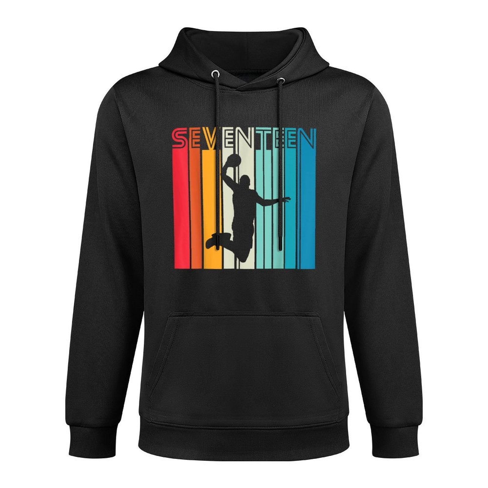 17th Birthday Basketball Lover 17 Years Old Retro Easy Care Hoodie