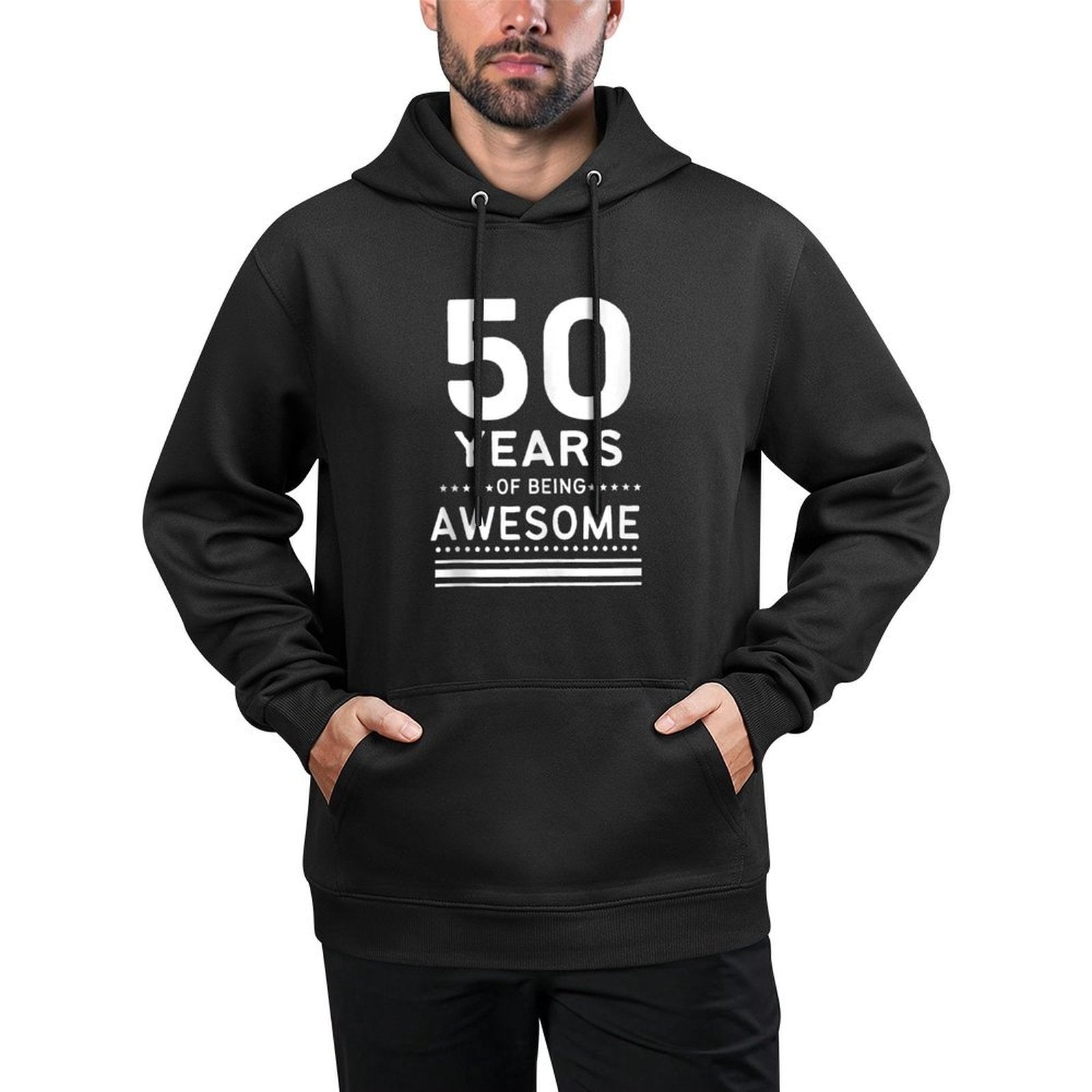50 Years Of Being Awesome 50th Funny 50th Birthday Party Relaxed Fit Hoodie
