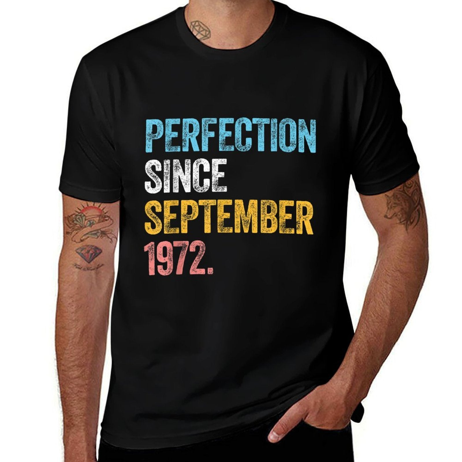50 Years Old Gifts Perfection September 1972 50th Birthday  Lightweight T-Shirt