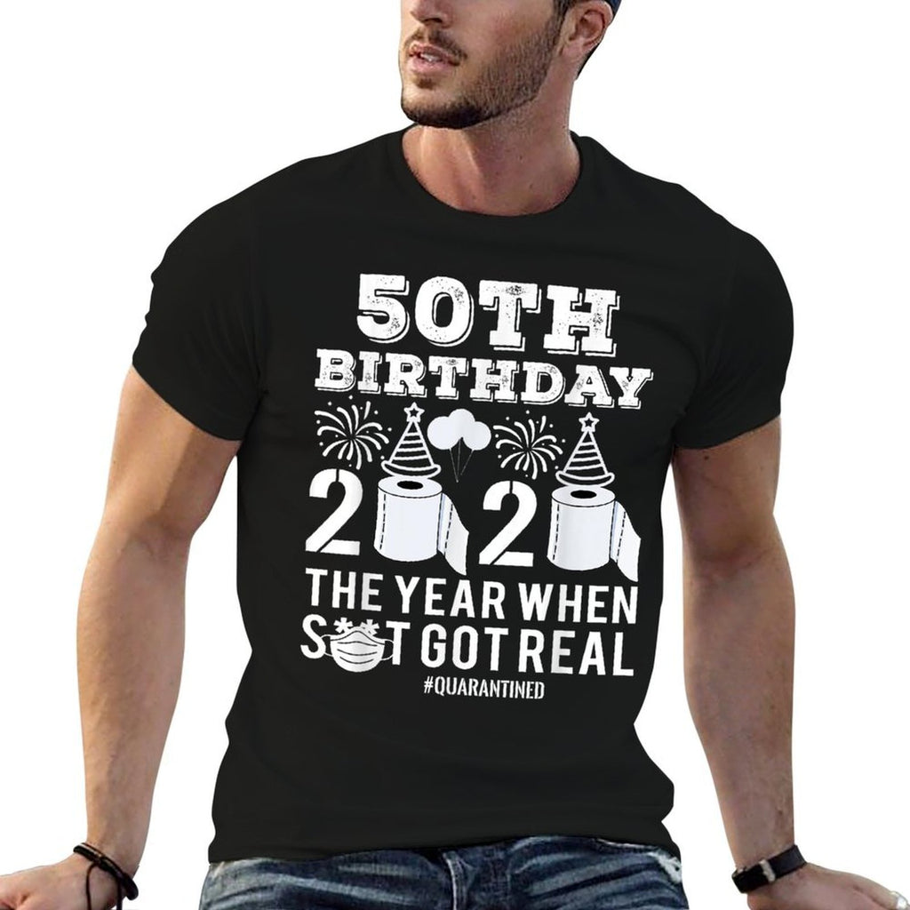 50th Birthday Quarantined 2020  Polyester Blend T-Shirt