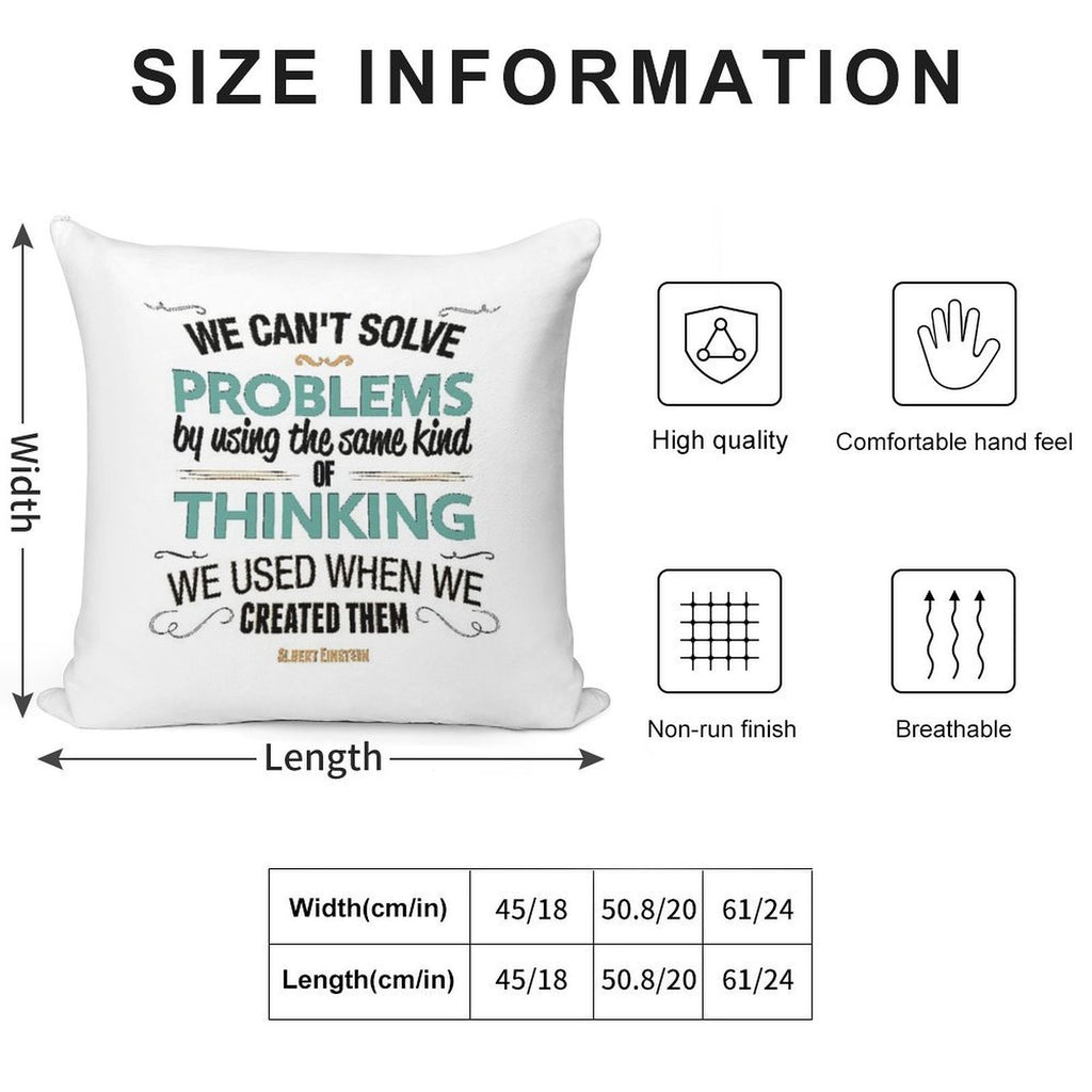 Albert Einstein Soft Hidden Zipper Throw Pillow