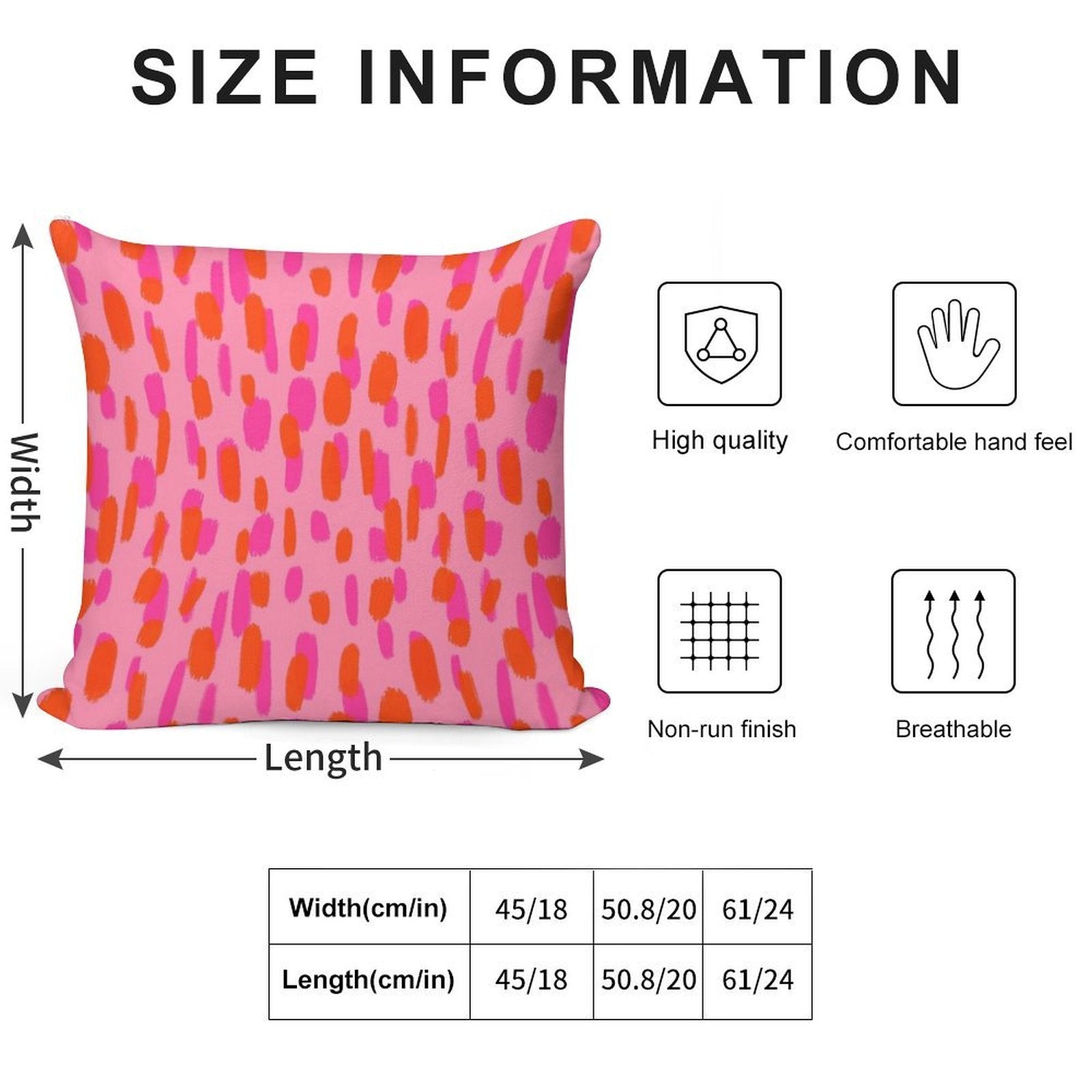 Abstract, Pink And Orange, Paint Brush Effect in Pink Soft Bedroom Essential Throw Pillow