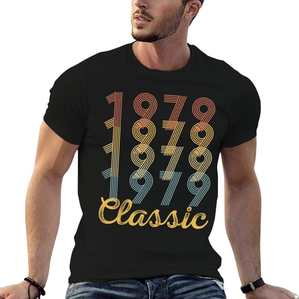 40th Birthday Gift Vintage 1979 Classic Men Women  Slim-fit Cut T-Shirt