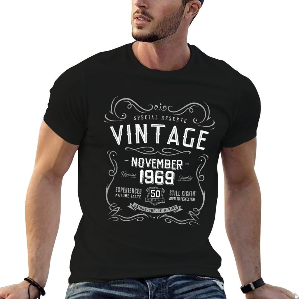 50th Birthday Funny November 1969 Vintage Retro  Easy-care T-Shirt