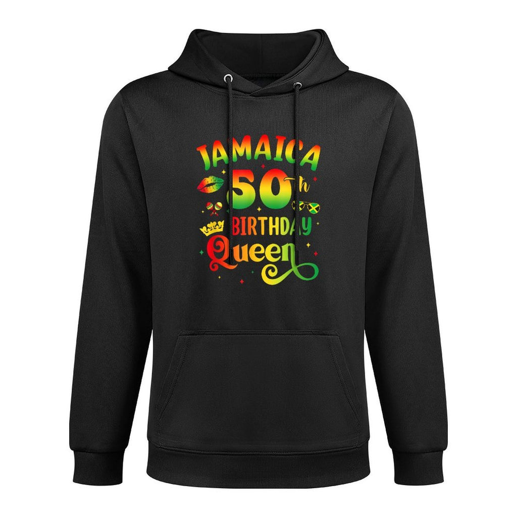 50Th Birthday Queen Jamaica Birthday Girl Matching Party Shrink-Resistant Hoodie