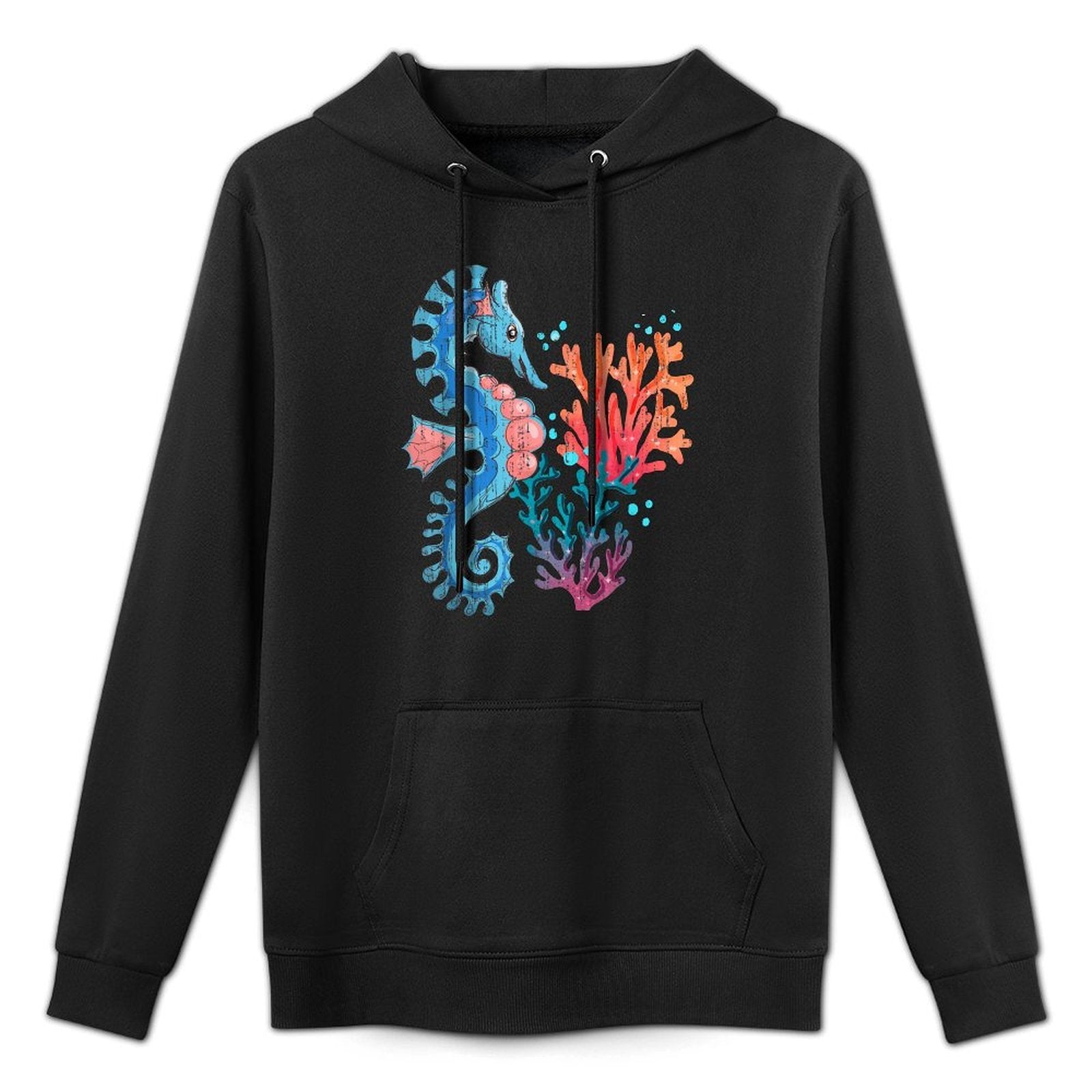 Aquarium Animal Ocean Fish Lover Sea Creature Seahorse Medium-Weight Fabric Hoodie