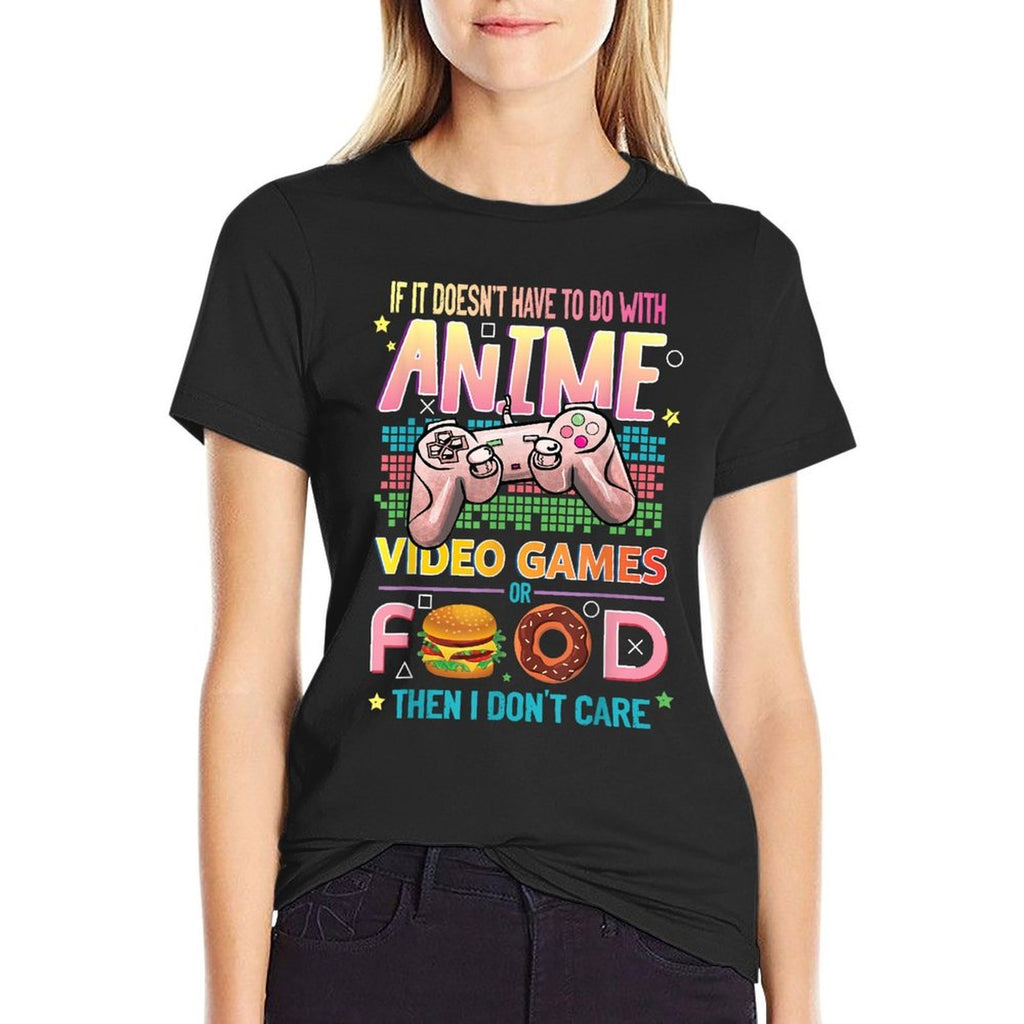 Anime Video Games Food - Anime Lovers Gifts Idea Girls Boys  Stretchy T-Shirt