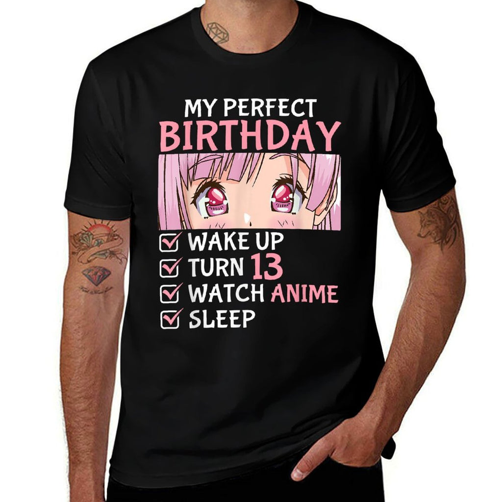 13th Birthday Watch Anime 13 Years Old Animen Girls  Odor-resistant T-Shirt