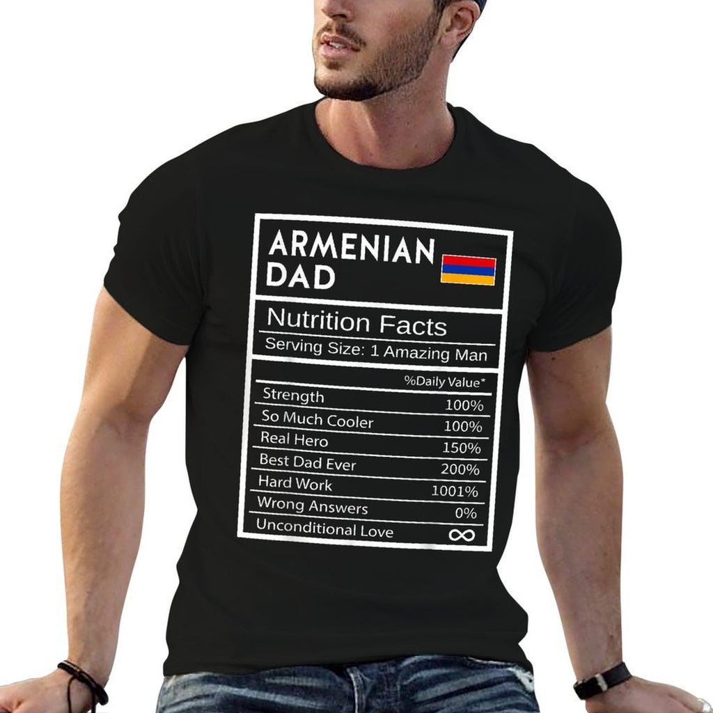 Armenian Dad Nutrition Facts National Pride Gift For Dad  Breathable T-Shirt