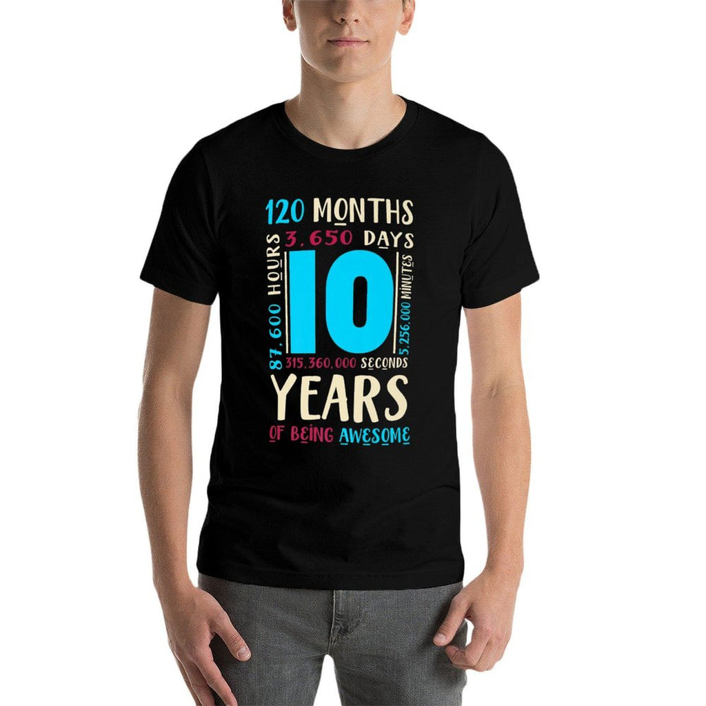 10th Birthday Kids Ten Gift for 10 Year Old Boys Girls Premium  Summer-ready Fabric T-Shirt