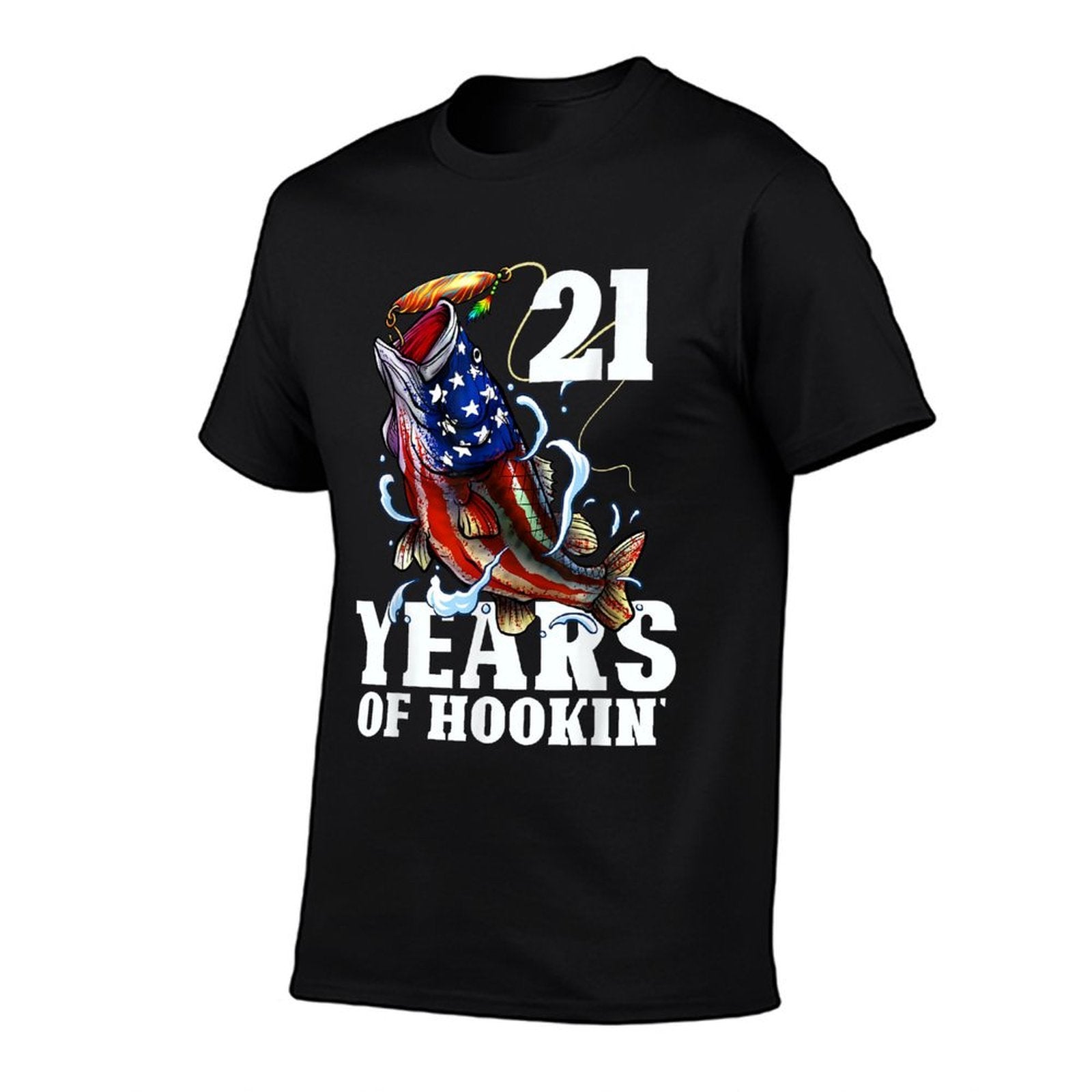 21 Years Of Hookin' Funny America Bass Fishing 21st Birthday  Breathable T-Shirt
