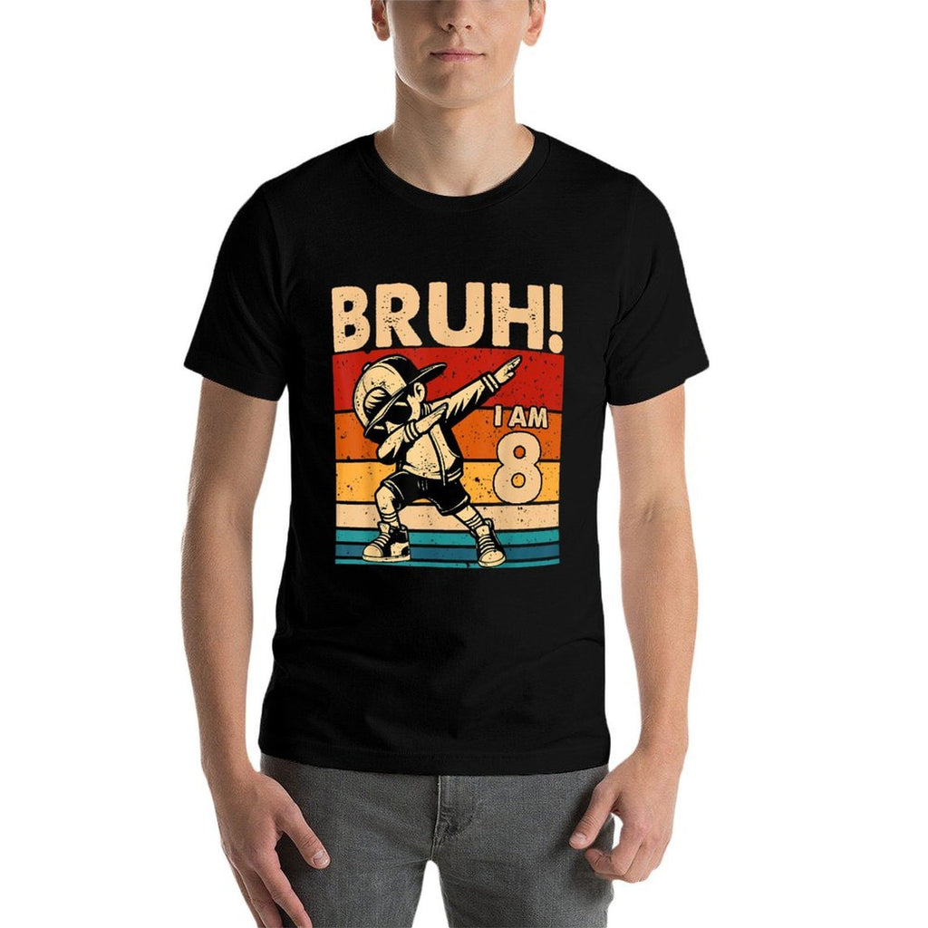 8 Year Old Birthday Dabbing Boy Bruh It's My 8th Birthday Comfortable T-Shirt