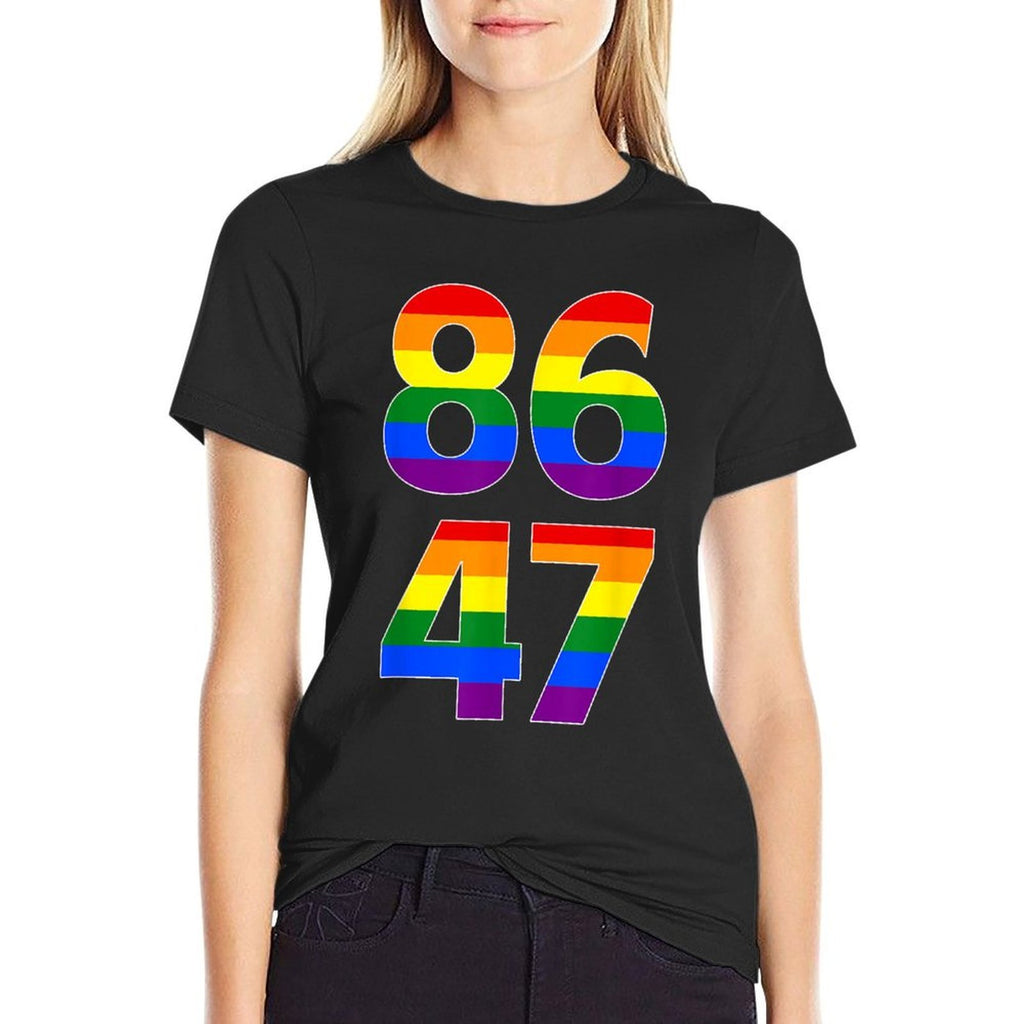 8647 Anti Trump President Rainbow LGBT LGBTQ Pride  Affordable Price T-Shirt