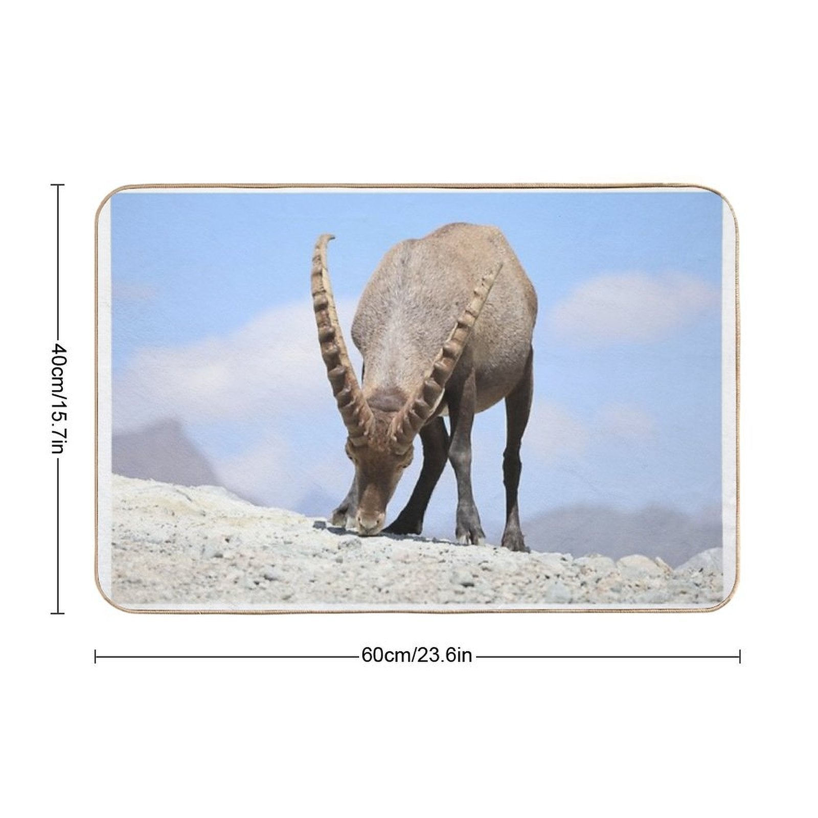 Alpine Ibex at Grand Méan  Anti-Trip Bath Mat