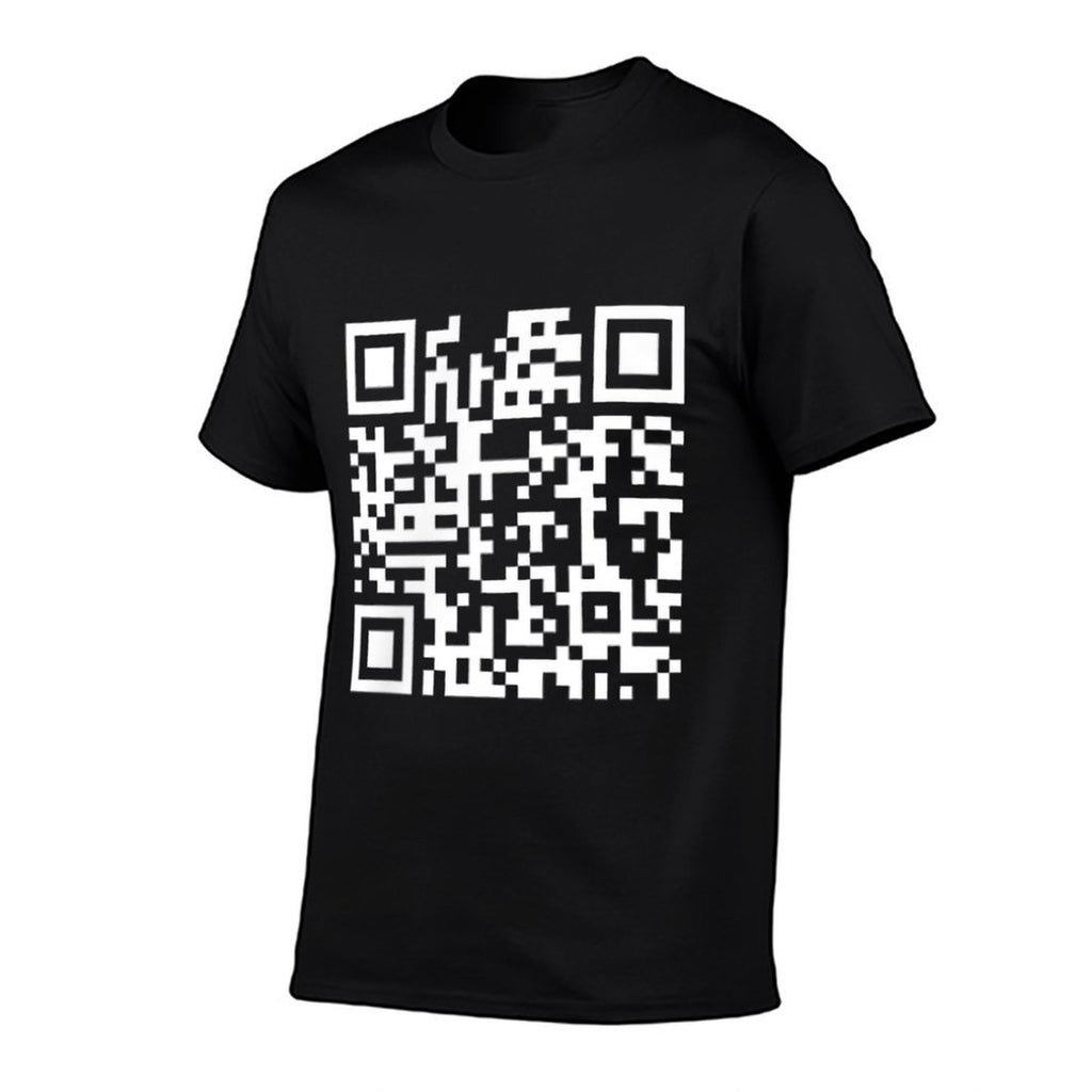 (2 SIDES) Funny QR Fck You Code Middle Finger Saying Quote  Fade-proof Color T-Shirt