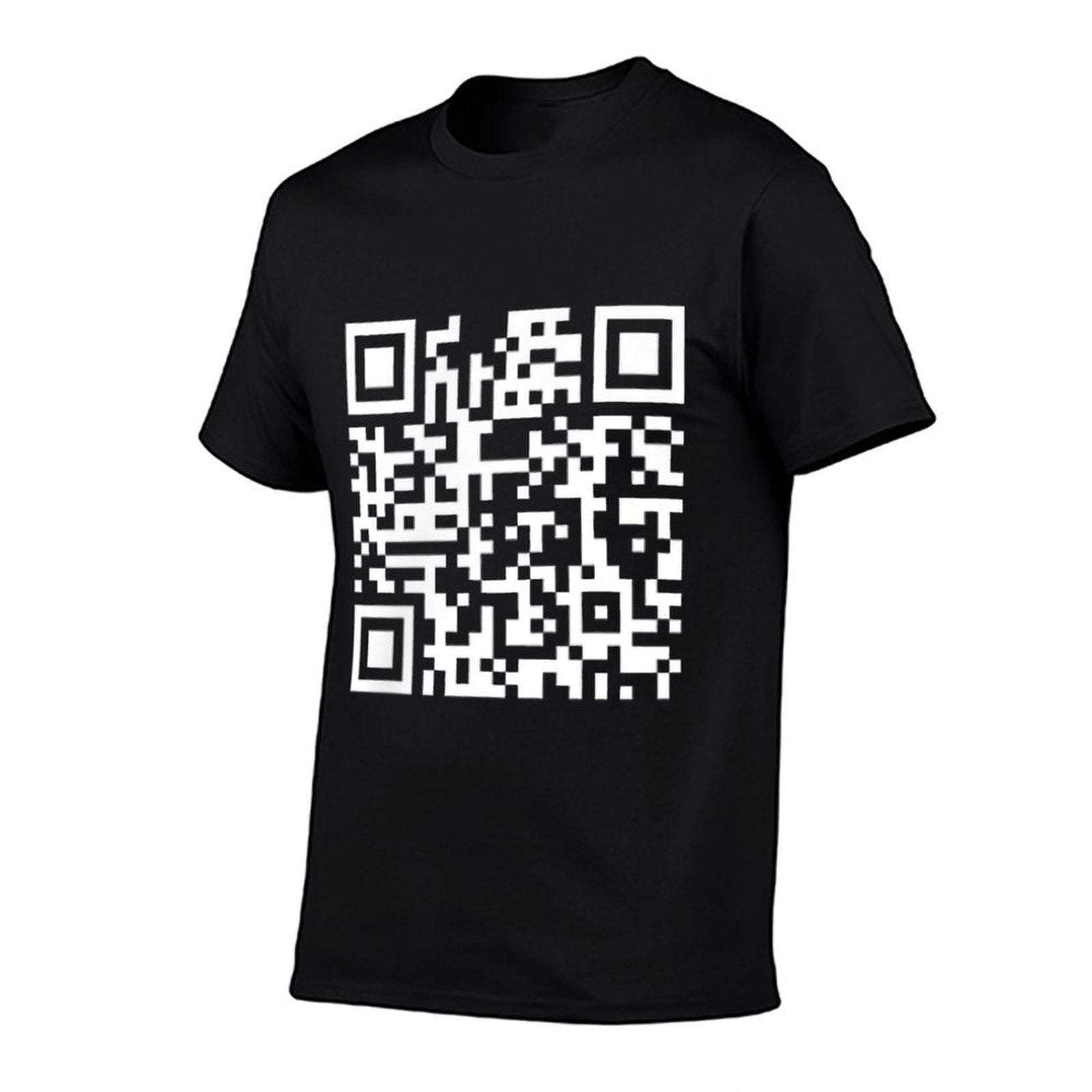 (2 SIDES) Funny QR Fck You Code Middle Finger Saying Quote  Fade-proof Color T-Shirt
