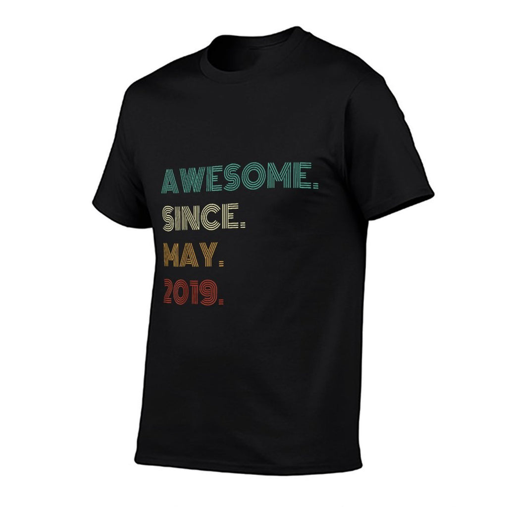 6 Years Old Awesome Since May 2019 6th Birthday  Affordable Price T-Shirt