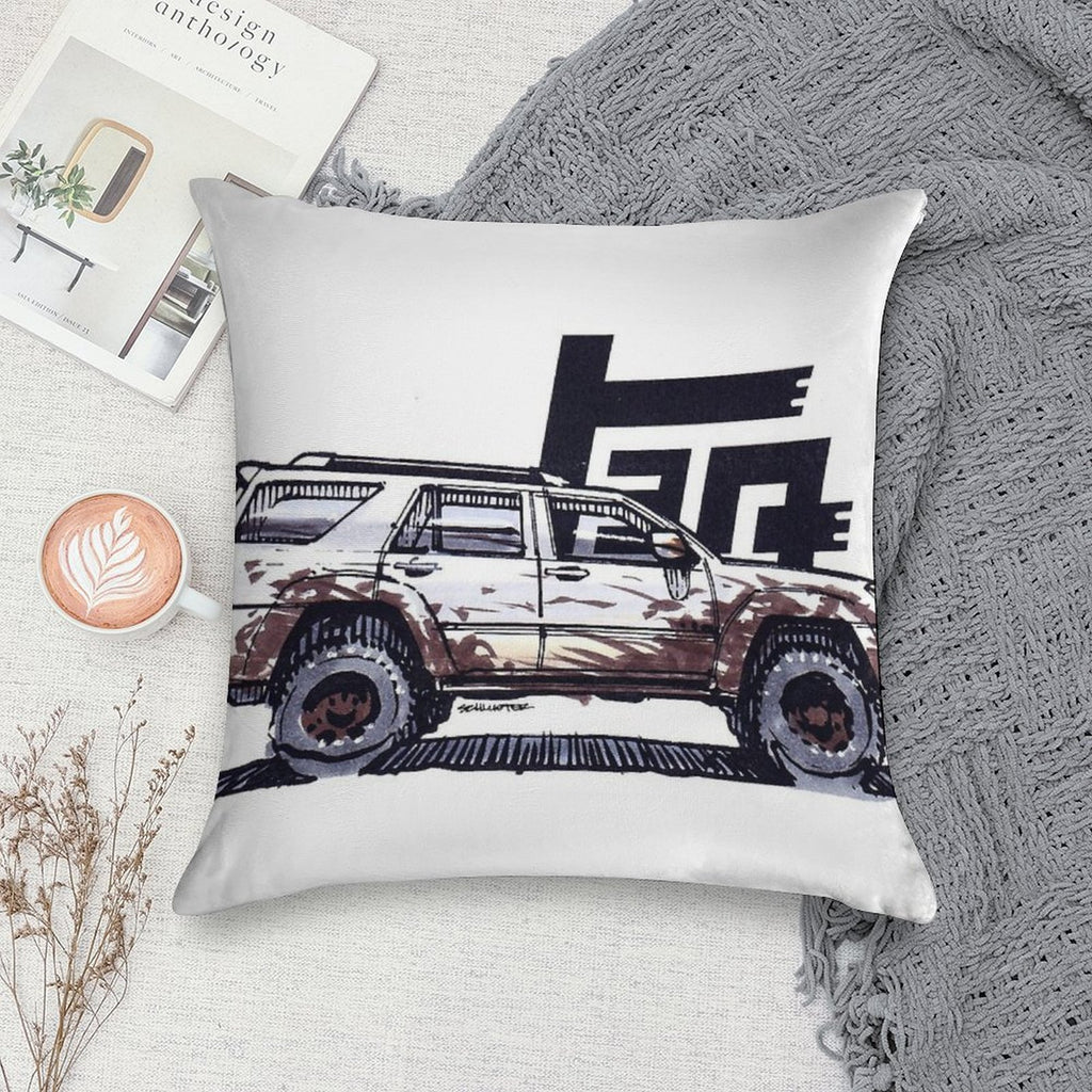 4th Gen 4Runner TRD - Ghost Soft Reinforced Edging Throw Pillow