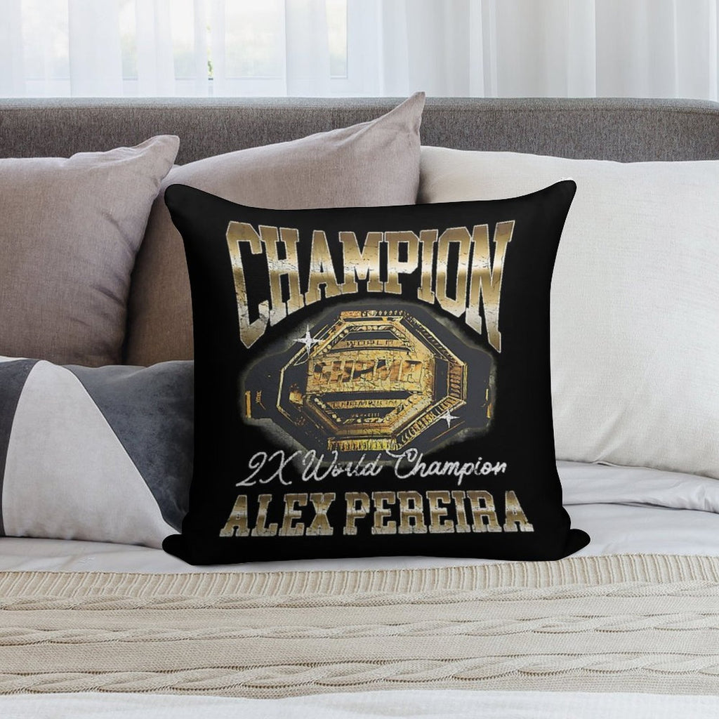 Alex Pereira 2 Times Word Champion Soft Style Accent Throw Pillow