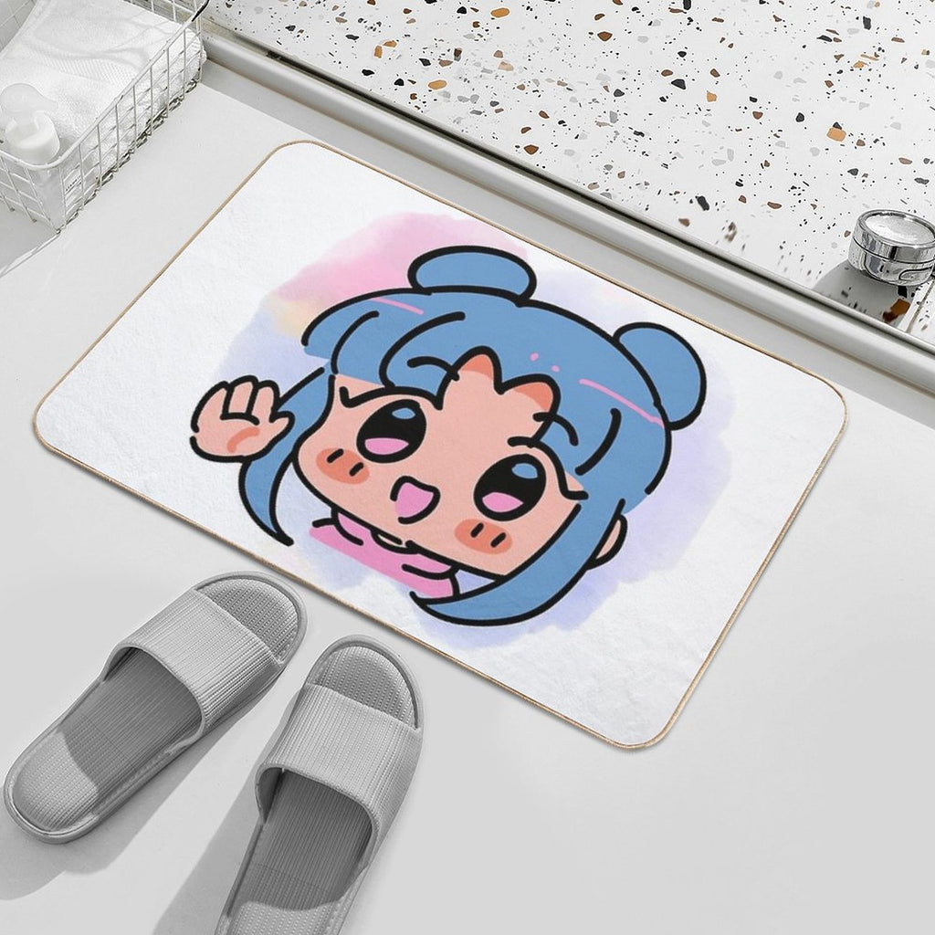 Anime Girl Blue  Rapid-Drying Bath Mat