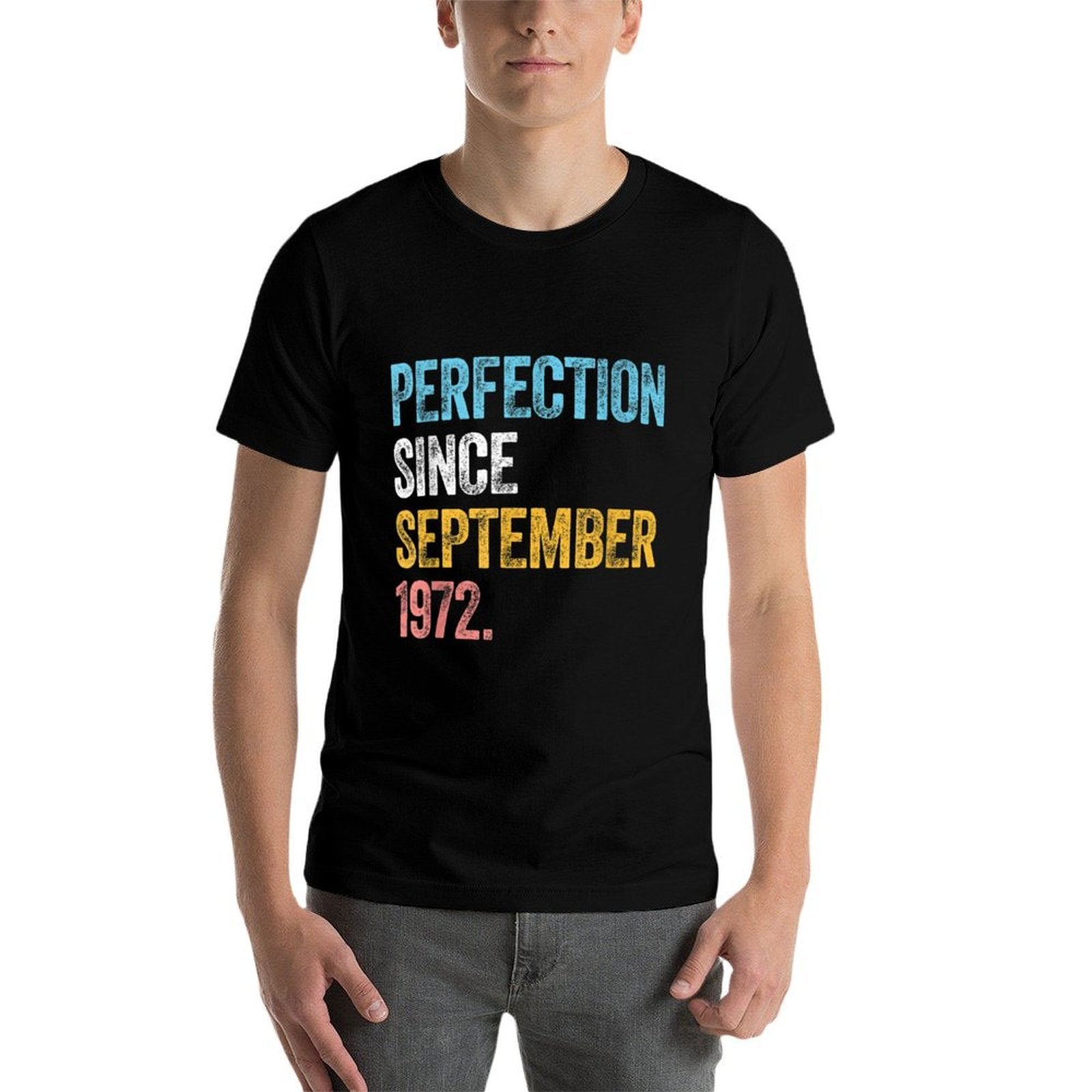 50 Years Old Gifts Perfection September 1972 50th Birthday  Lightweight T-Shirt