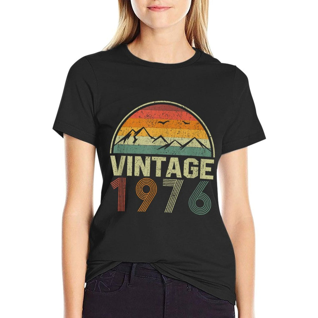 49th Birthday Gift Idea Vintage 1976  Polyester Blend T-Shirt