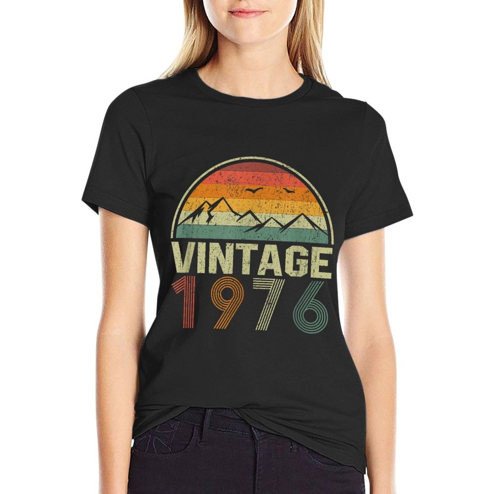 49th Birthday Gift Idea Vintage 1976  Polyester Blend T-Shirt