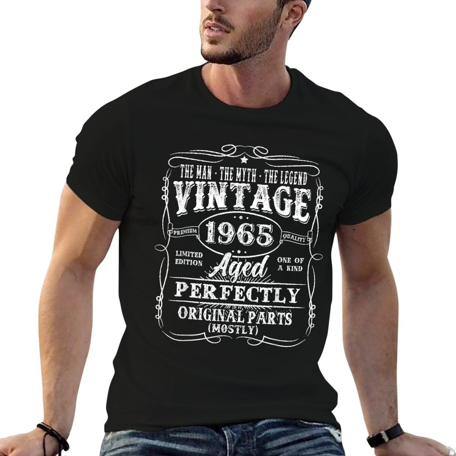 60 Years Old Vintage 1965 Man Myth Legend 60th Birthday Men  Stretchy T-Shirt