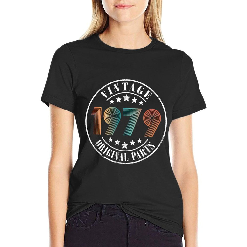 46 Years Old 46th Birthday Men Women Vintage 1979  Breathable T-Shirt
