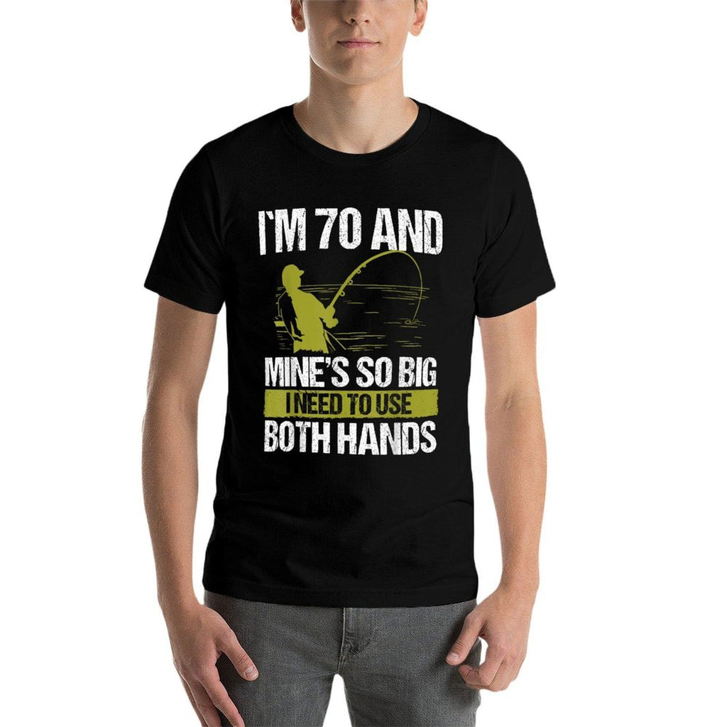 70 Year Old Fishing Lure Fisherman Rod Funny 70 Birthday  Tagless Design T-Shirt