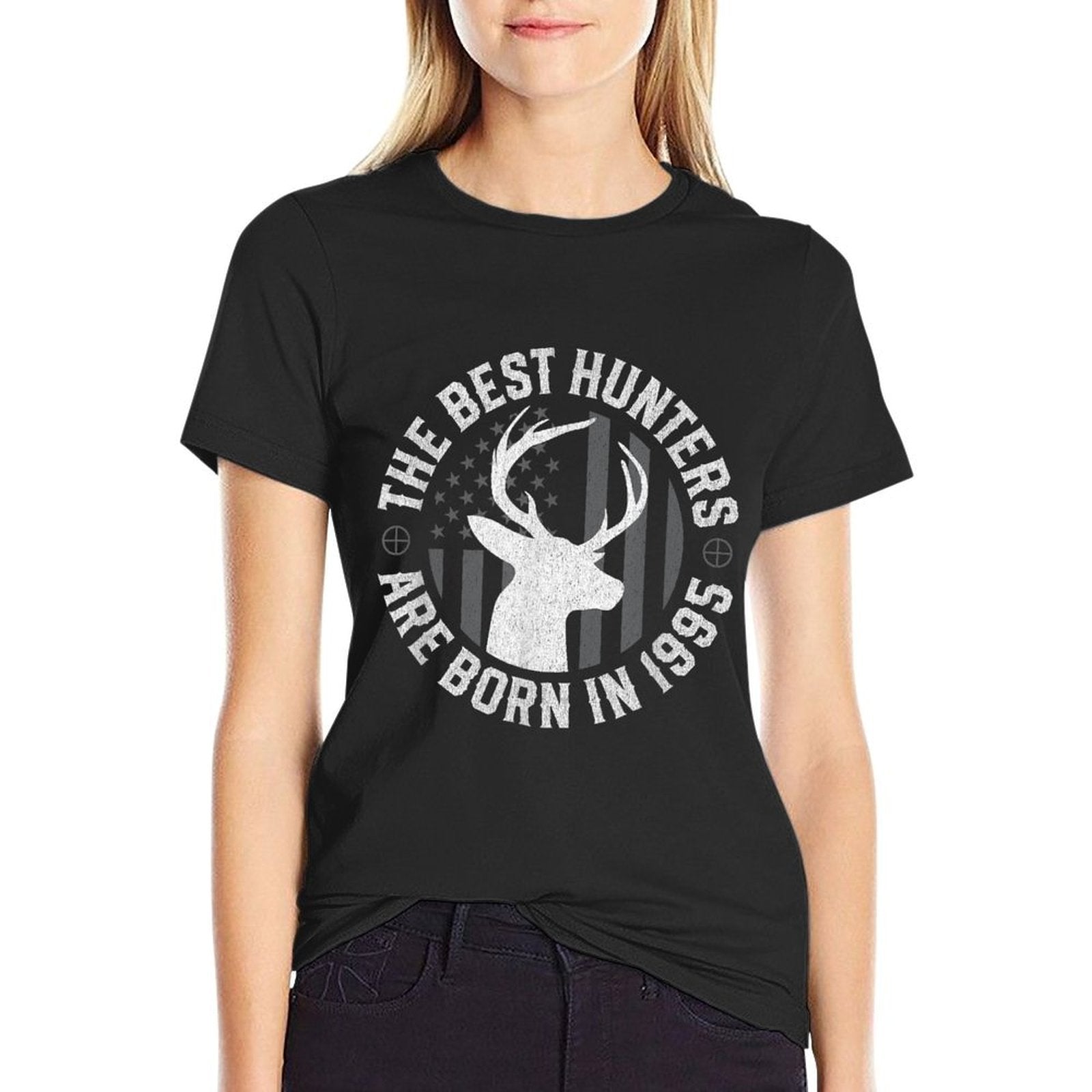 30 Year Old Deer Hunter Hunting 1995 30th Birthday  Wrinkle-resistant T-Shirt