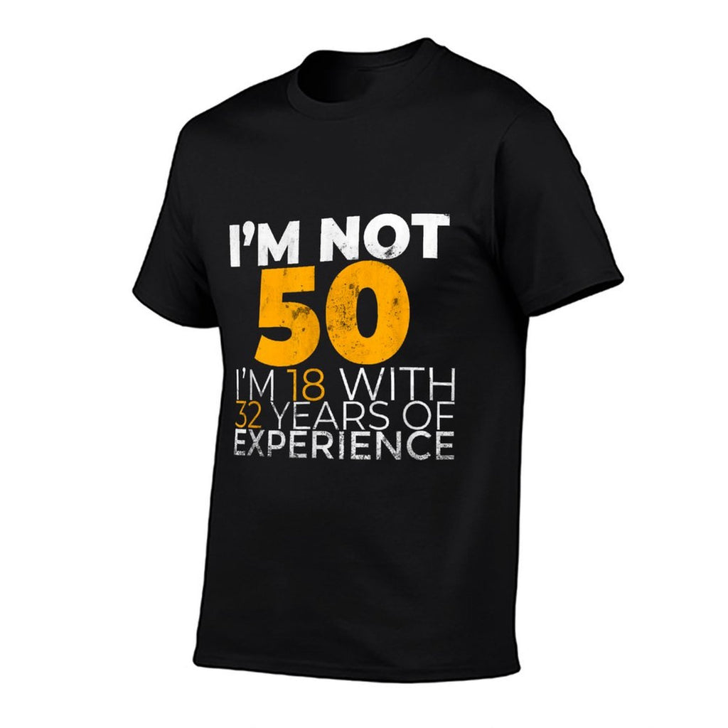 50th Birthday Gift Funny Man Woman 50 Years Party  Polyester Blend T-Shirt