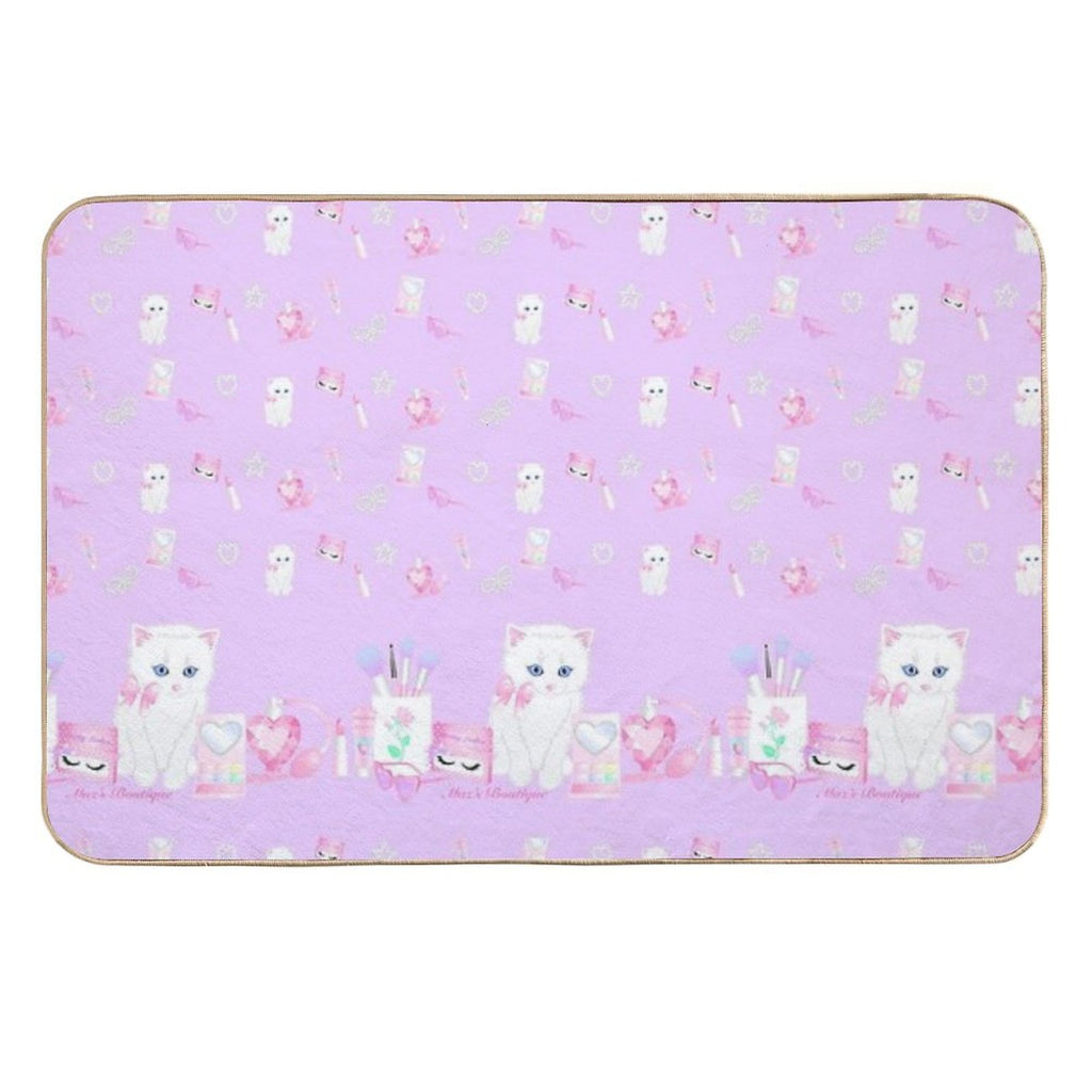 Cosmetics Kitten  Long-Lasting Bath Mat