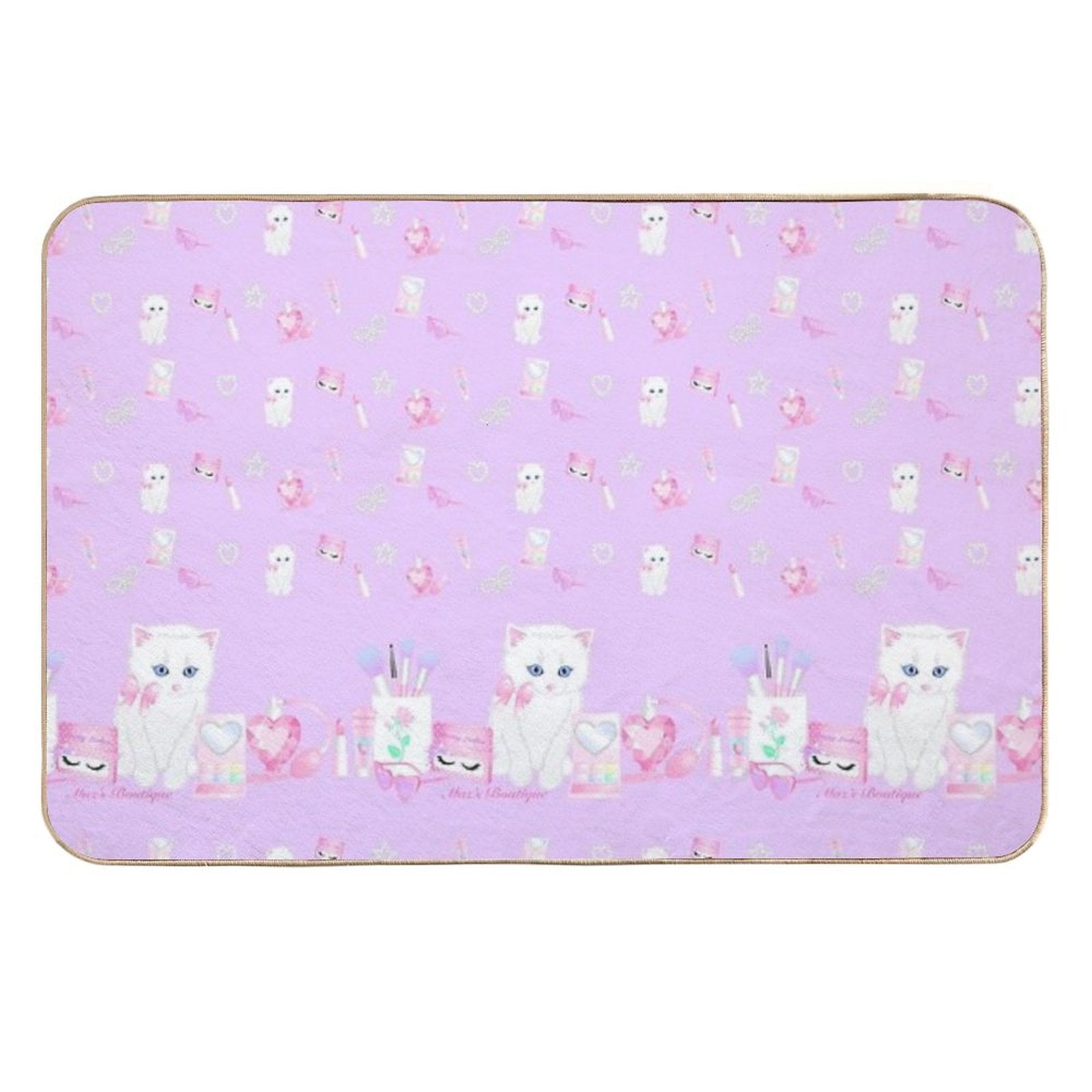 Cosmetics Kitten  Long-Lasting Bath Mat