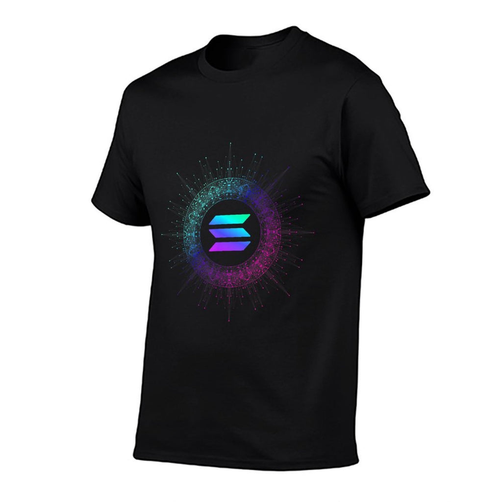 Abstract Solana SOL Logo Blockchain Coin  Colorful Solana  Eco-friendly Material T-Shirt