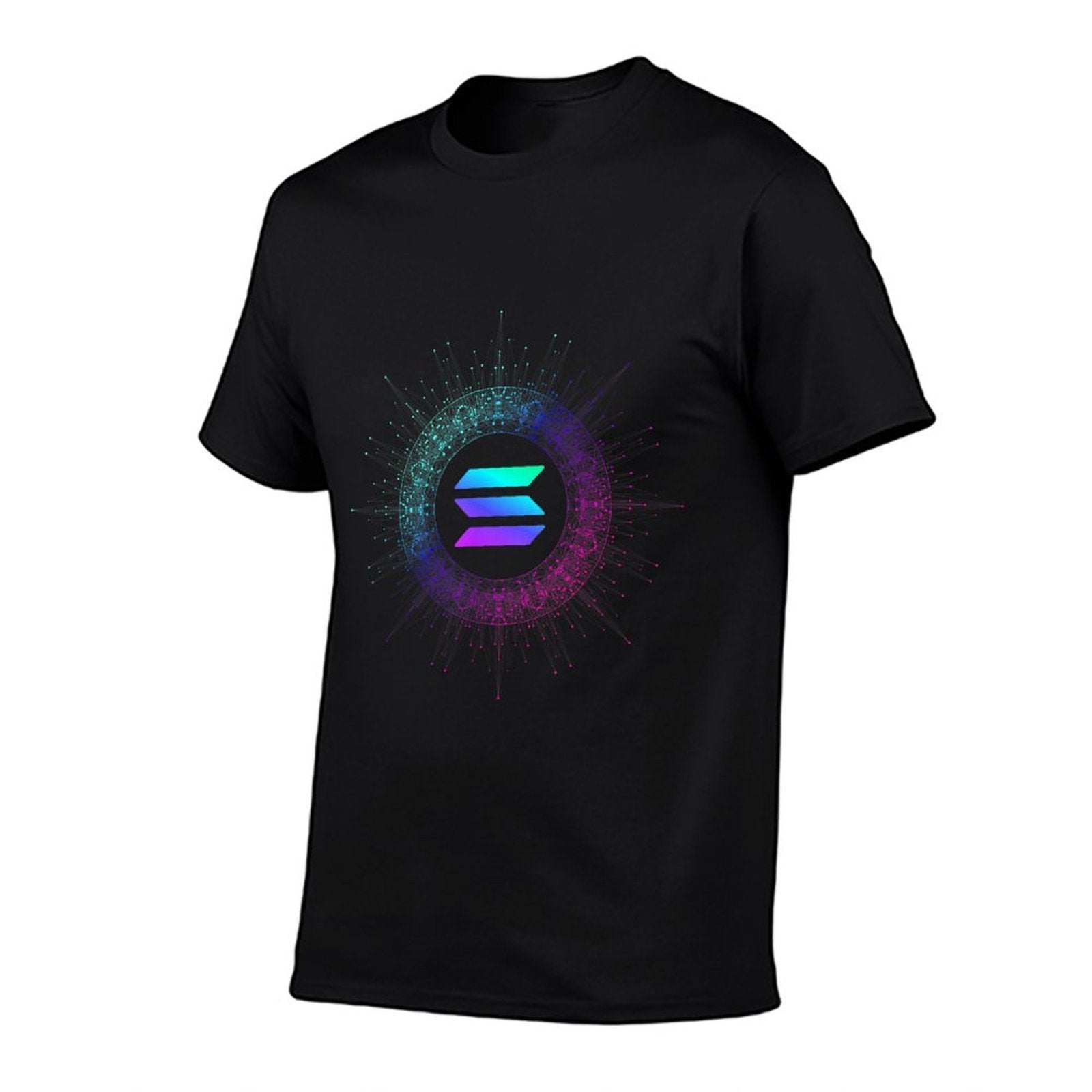 Abstract Solana SOL Logo Blockchain Coin  Colorful Solana  Eco-friendly Material T-Shirt