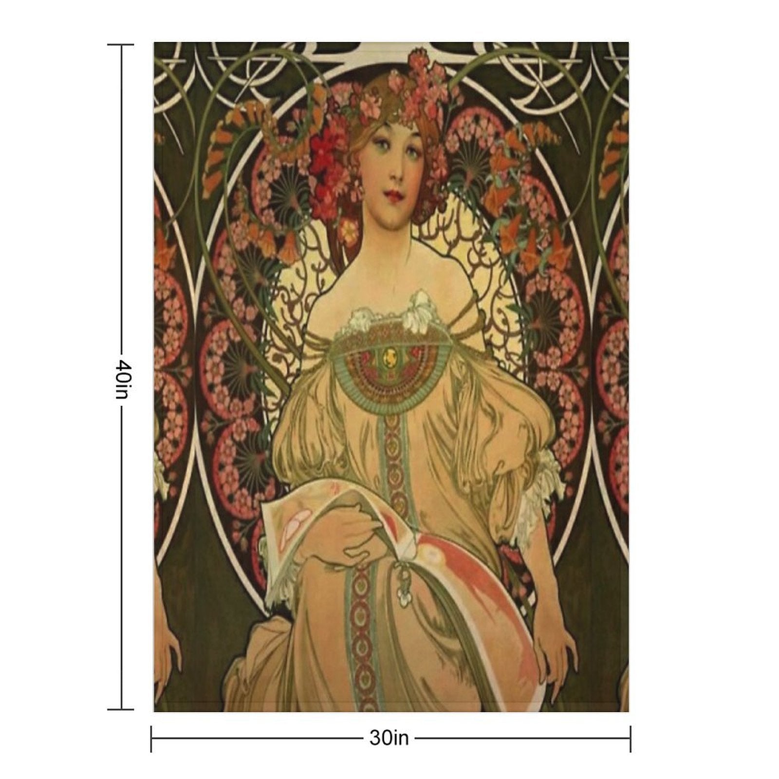 Alphonse Mucha -1860 - 1939 Durable Throw Blanket