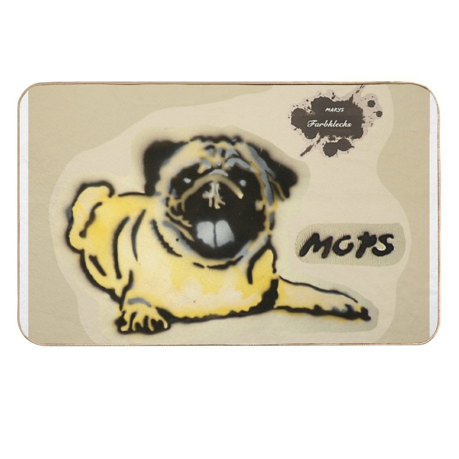 A Lying Pug  Pet-Safe Bath Mat