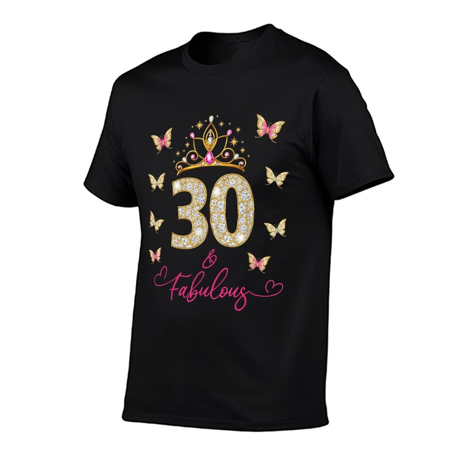 30 And Fabulous, 30 Years Old Women, 30th Birthday  Summer-ready Fabric T-Shirt