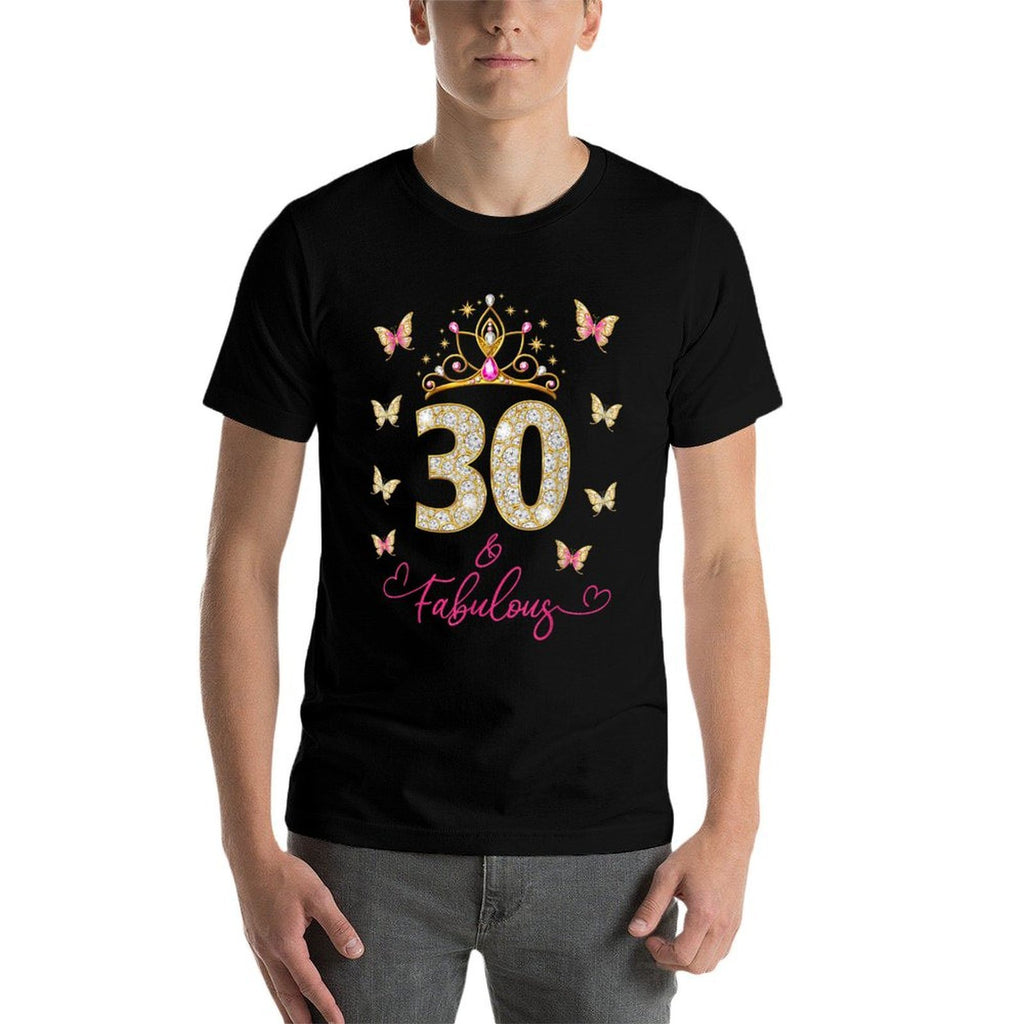 30 And Fabulous, 30 Years Old Women, 30th Birthday  Summer-ready Fabric T-Shirt