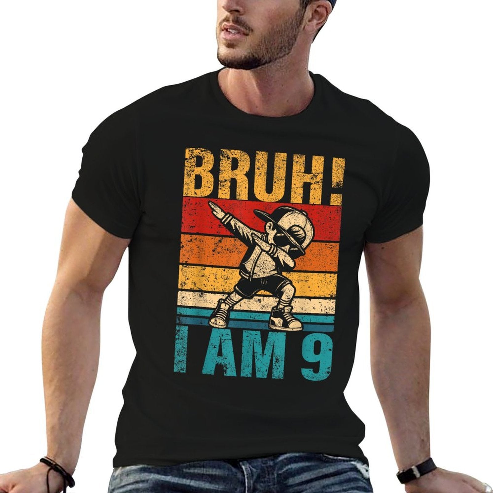 9 Year Old Birthday Dabbing Boy Bruh It&#39;s My 9th Birthday  Odor-resistant T-Shirt