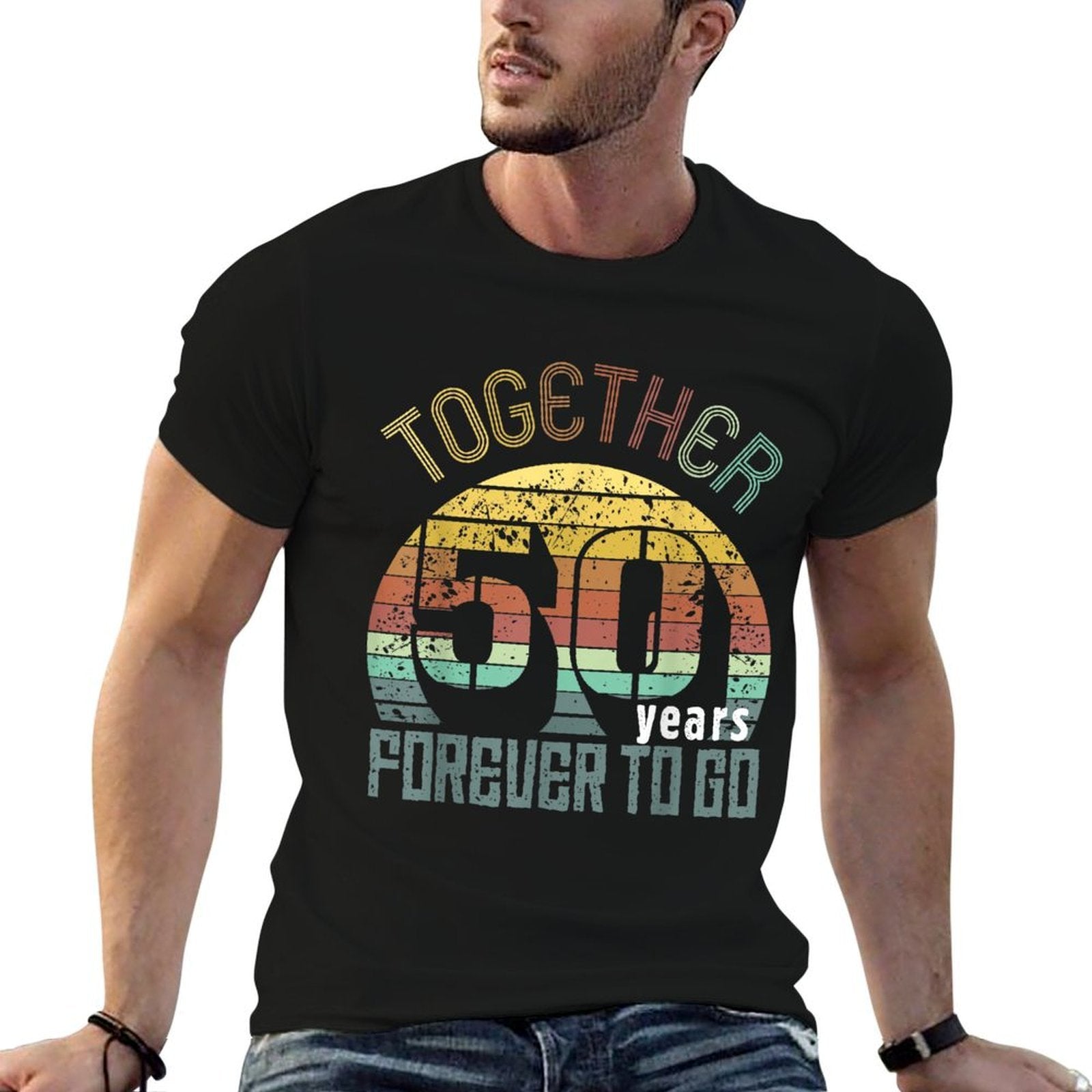 50th Years Wedding Anniversary Gifts For Couples Cool Fifty  Durable T-Shirt