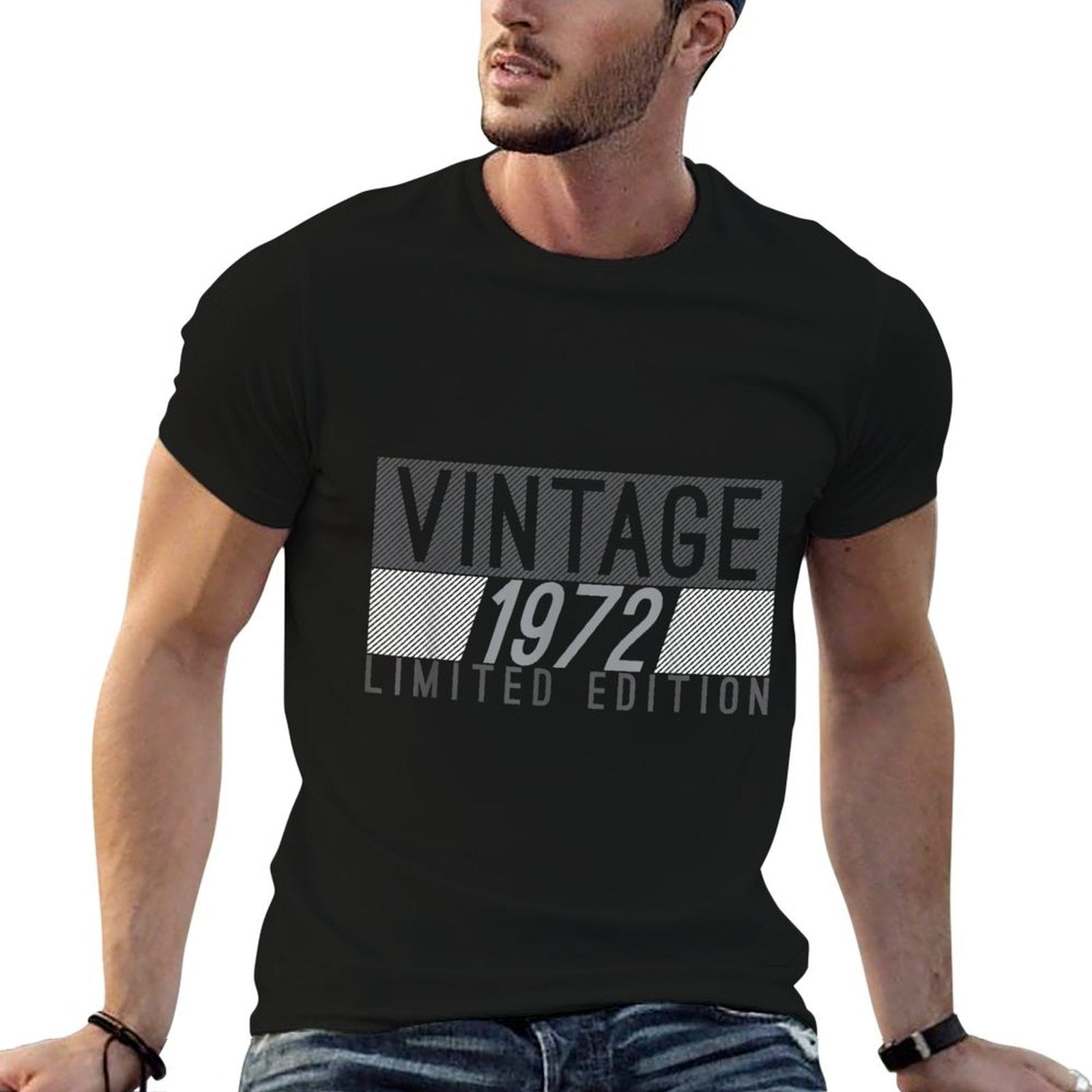 50 Years Old Vintage 1972 50th Birthday Decoration Men Women  Slim-fit Cut T-Shirt