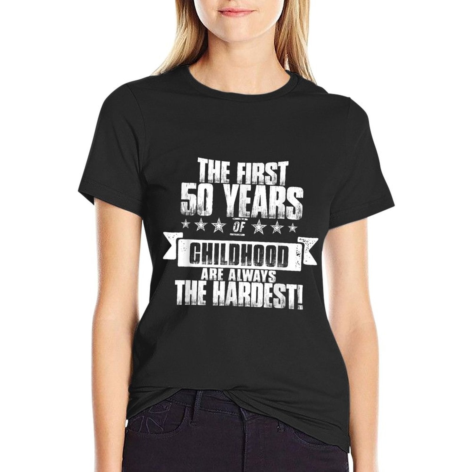 50th Birthday For Men, First 50 Years Are The Hardest  Affordable Price T-Shirt