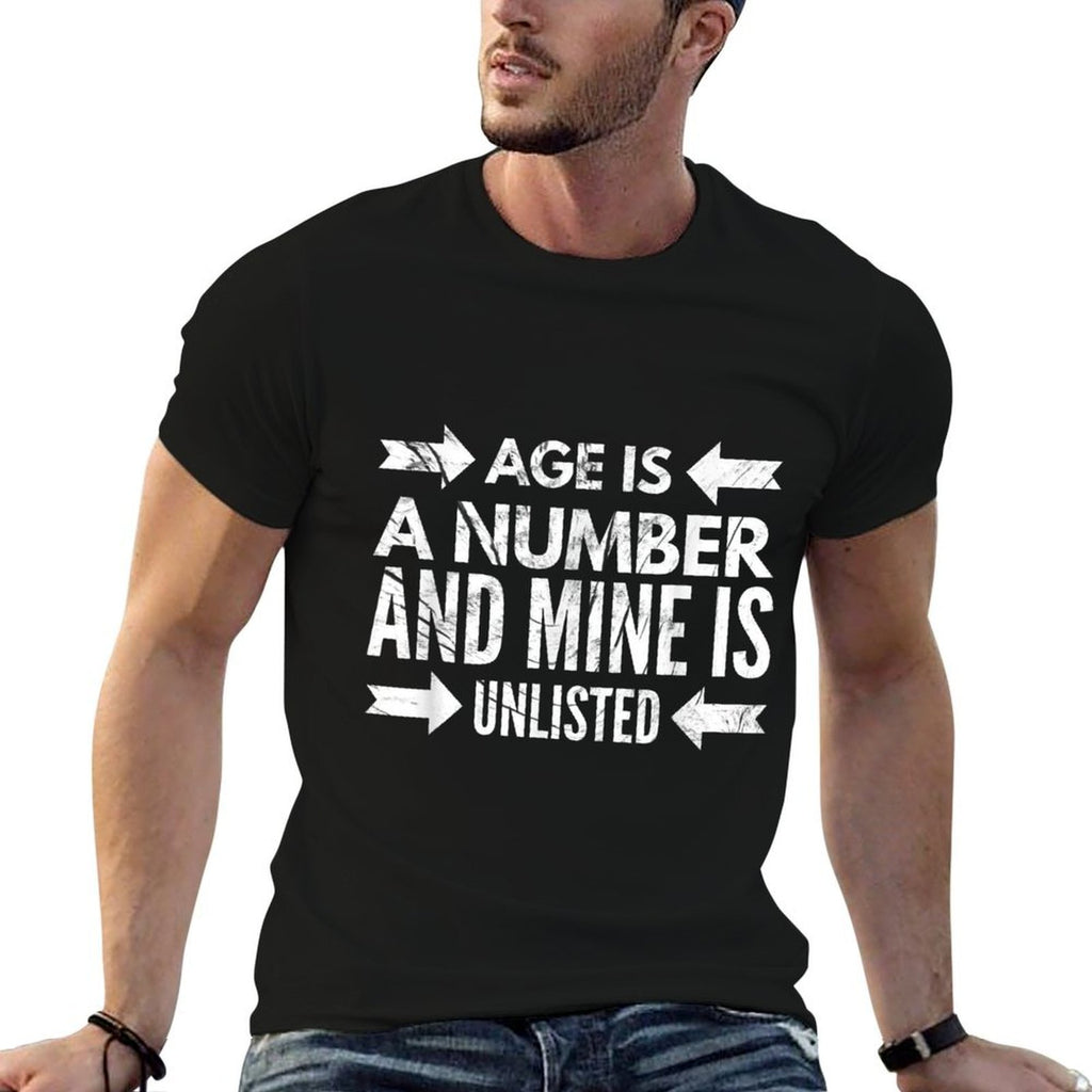 Age Is Number Fifty 50th Birthday Gag Joke Father Gift Idea  Oversized Silhouette T-Shirt