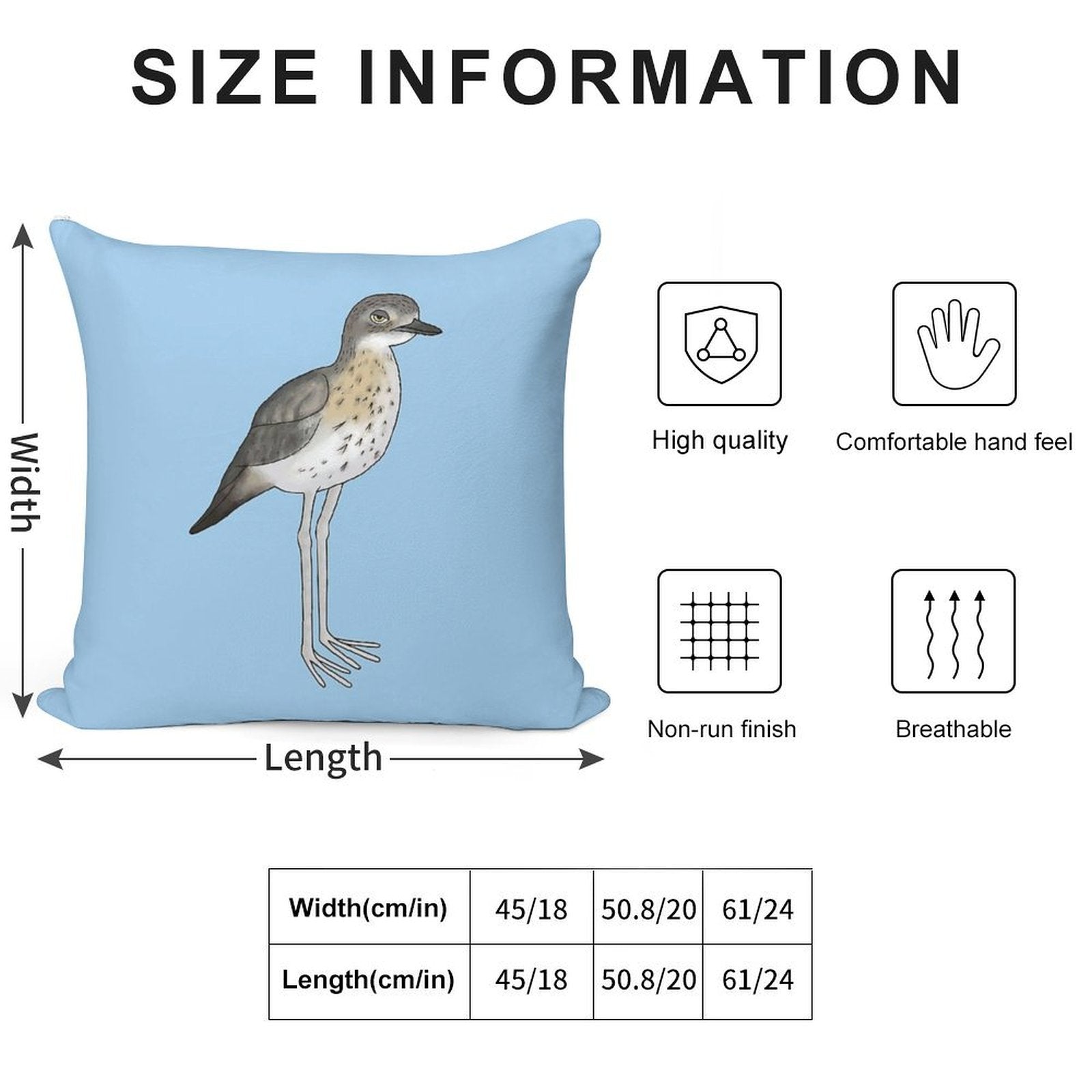 Annoyed Bush Stone Curlew Soft High-Density Material Throw Pillow